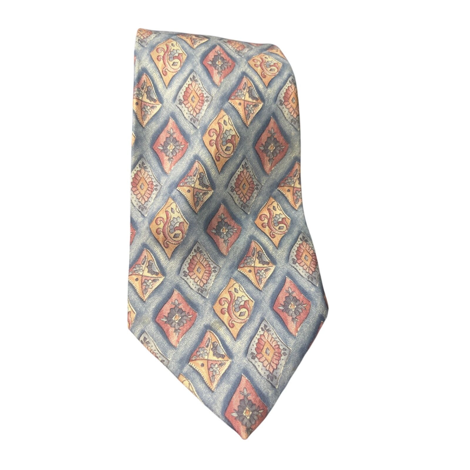 Louis Feraud Louis Feraud vintage silk tie with geometric diamond pattern Size ONE SIZE - 2 Thumbnail