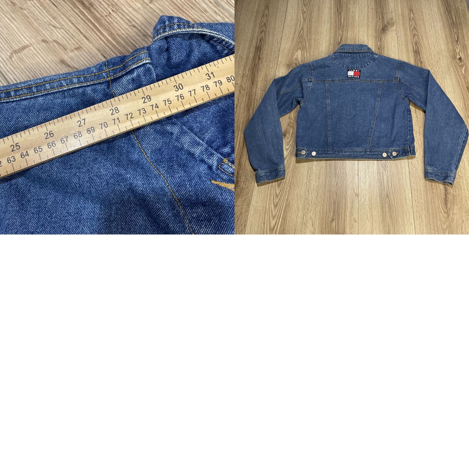 Tommy Hilfiger VINTAGE Tommy Hilfiger Denim Jacket Ladies Size L Blue Cropped Long Sleeve Pockets Womens Size L / US 10 / IT 46 - 8 Thumbnail