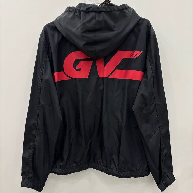 Givenchy Givenchy Red Rubber Printed Striped Letter Hooded Jacket 25 Size US L / EU 52-54 / 3 - 2 Thumbnail