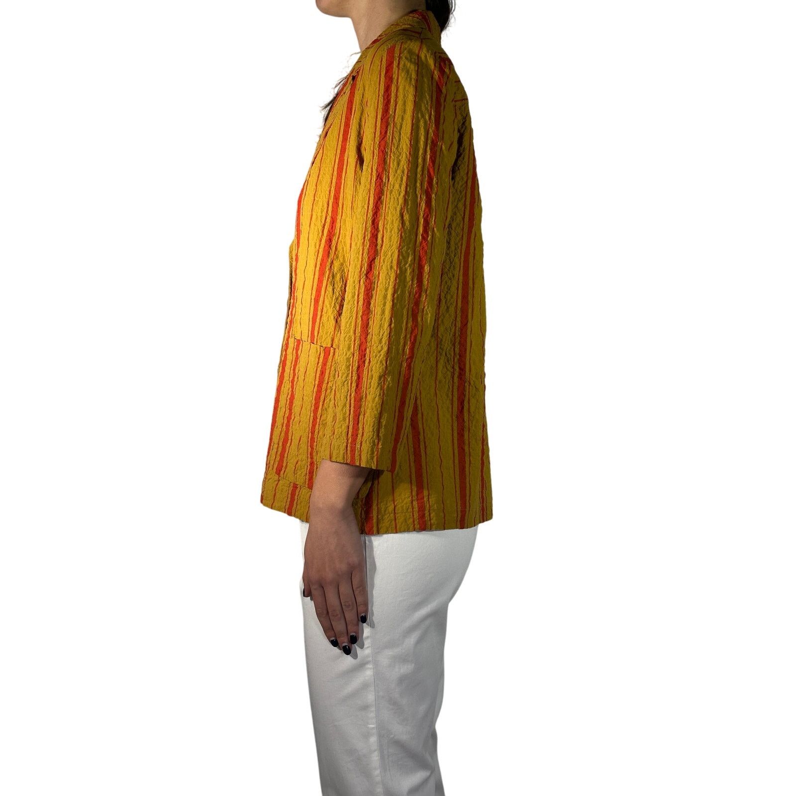 Other MOMONI Omaha Blazer Jacket Striped Mustard Yellow IT 42 US 6 Size M / US 6-8 / IT 42-44 - 6 Thumbnail