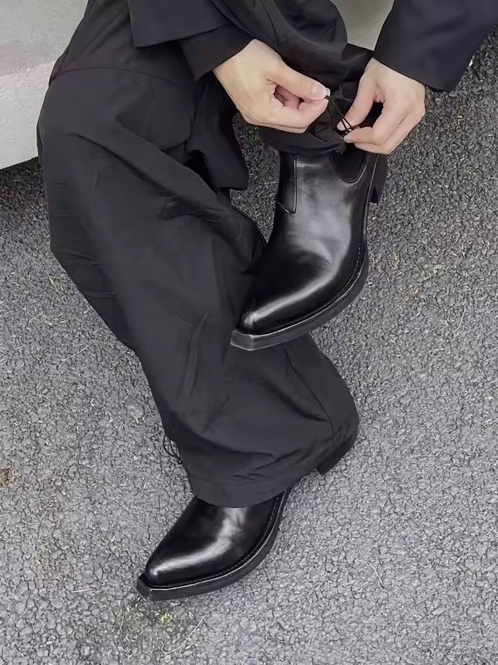 Japanese Brand Real Cow Genuine Leather Designer British Chelsea Boots Size US 11 / EU 44 - 2 Thumbnail