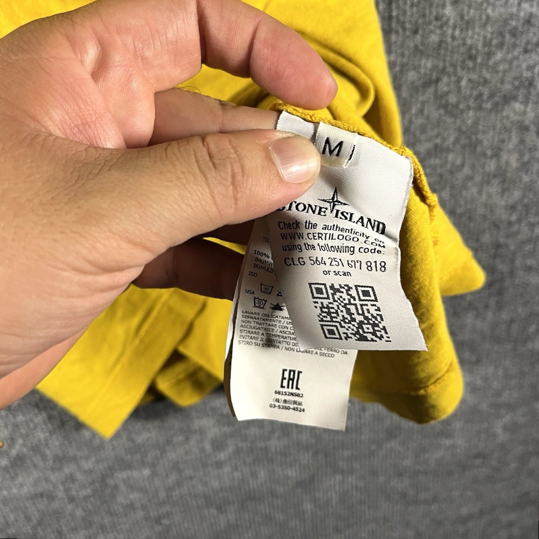 Stone Island STONE ISLAND T-Shirt Shirt Mens M Yellow Double-Sided Logo Graphic 90s Style Size US M / EU 48-50 / 2 - 5 Thumbnail