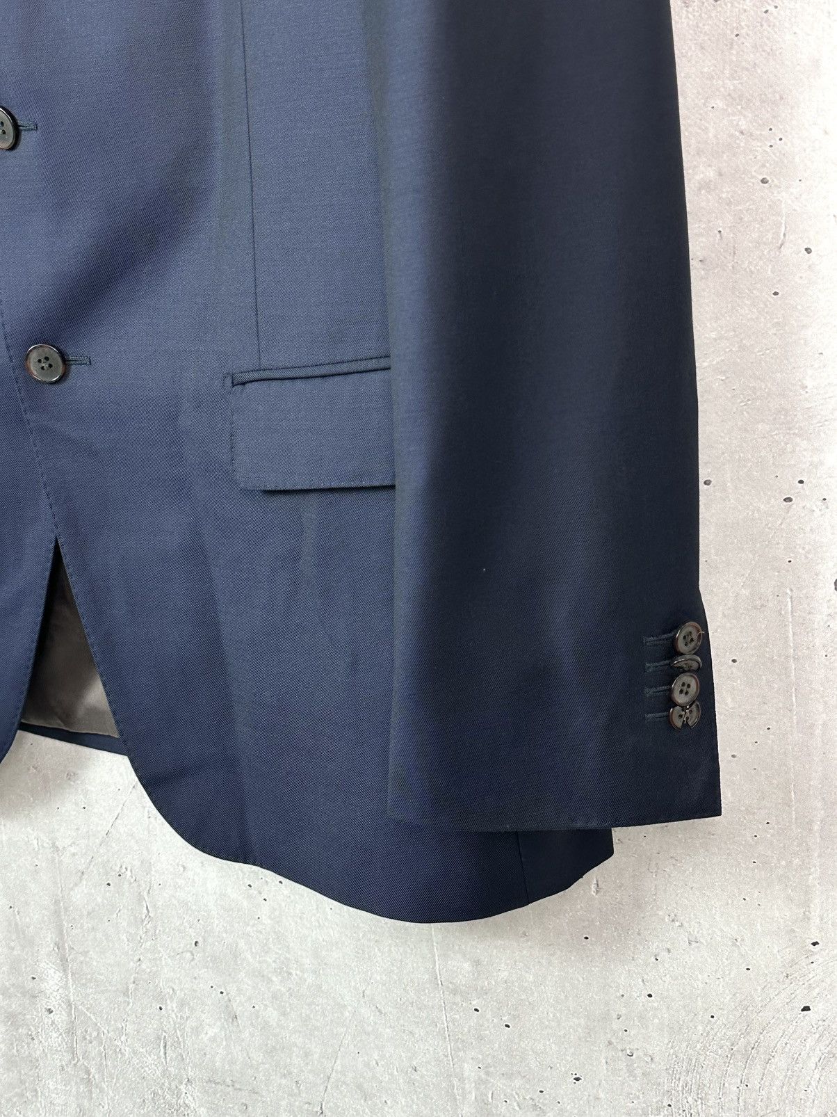 Suitsupply Suit Supply Napoli Single Breasted Regular Navy Wool Blazer Size 54L - 4 Thumbnail