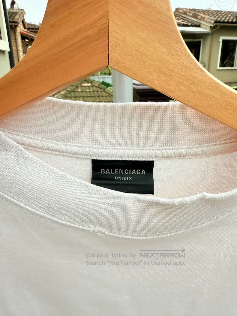 Balenciaga Balenciaga Double Ring Distressed Short Sleeve T-Shirt Size US M / EU 48-50 / 2 - 4 Thumbnail