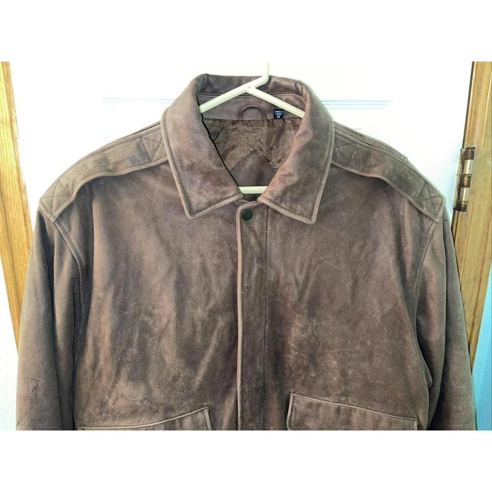 Other Vintage Brown Leather Bomber Jacket Size US M / EU 48-50 / 2 - 4 Thumbnail