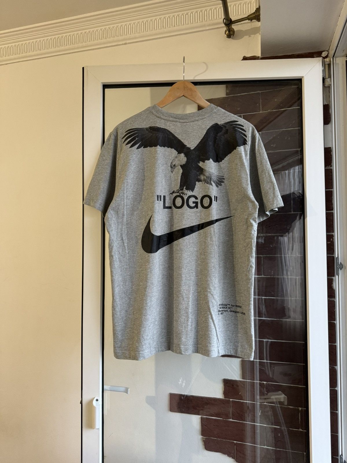 Nike × Off-White Nike x Off-White Virgil Ablo Logo gray Tshirt Size US L / EU 52-54 / 3 - 1 Thumbnail