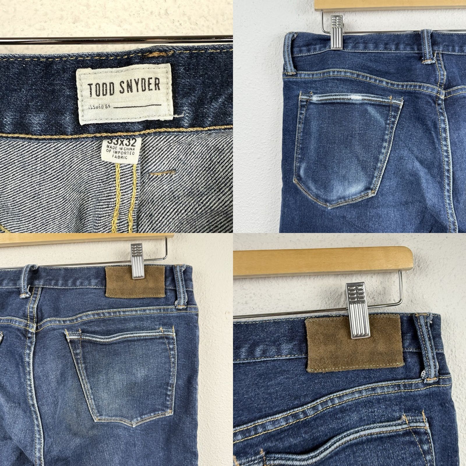 Todd Snyder Todd Snyder Jeans Men 33x31 Blue Slim Fit Stretch 5-Pocket Denim Size US 33 - 9 Thumbnail
