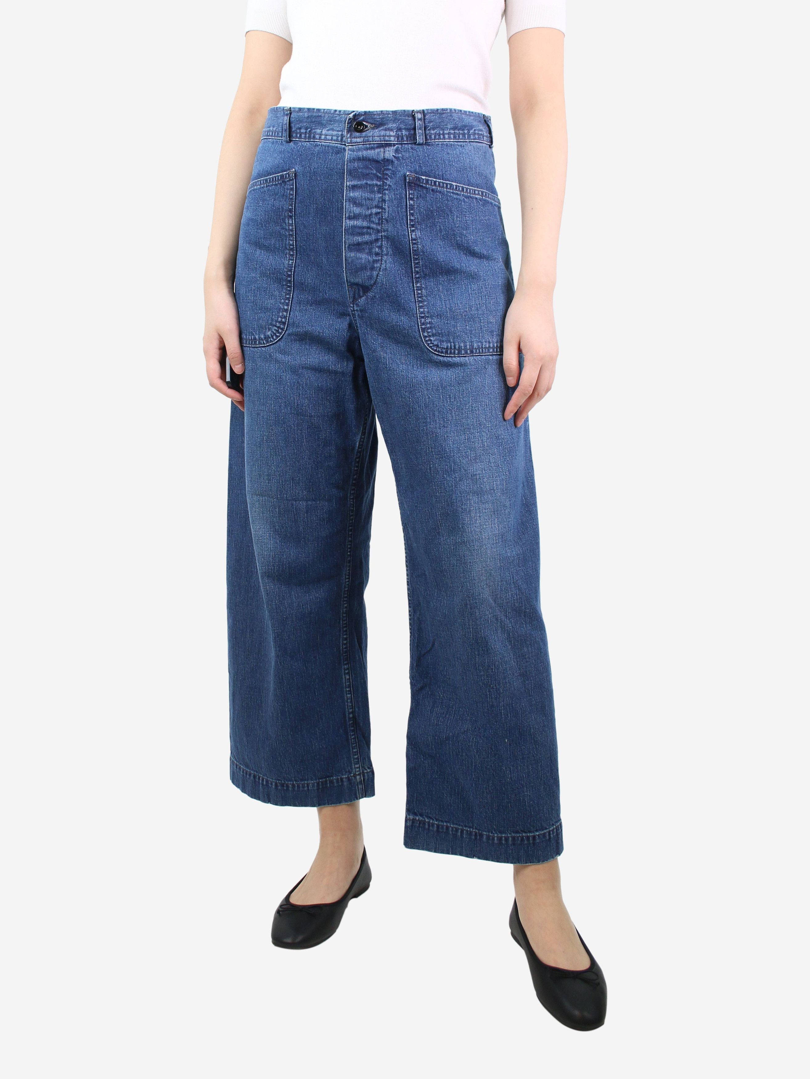 image of Chimala Blue Wide-Leg Jeans - Size Uk 10, Women's