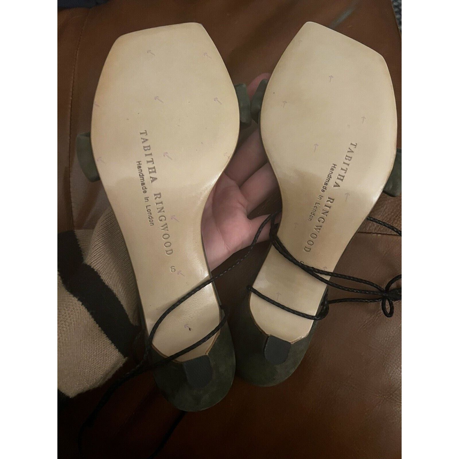 Other Tabitha Ringwood Green Suede Leather Puff Hearts Heels 9 Size US 9 / IT 39 - 4 Thumbnail