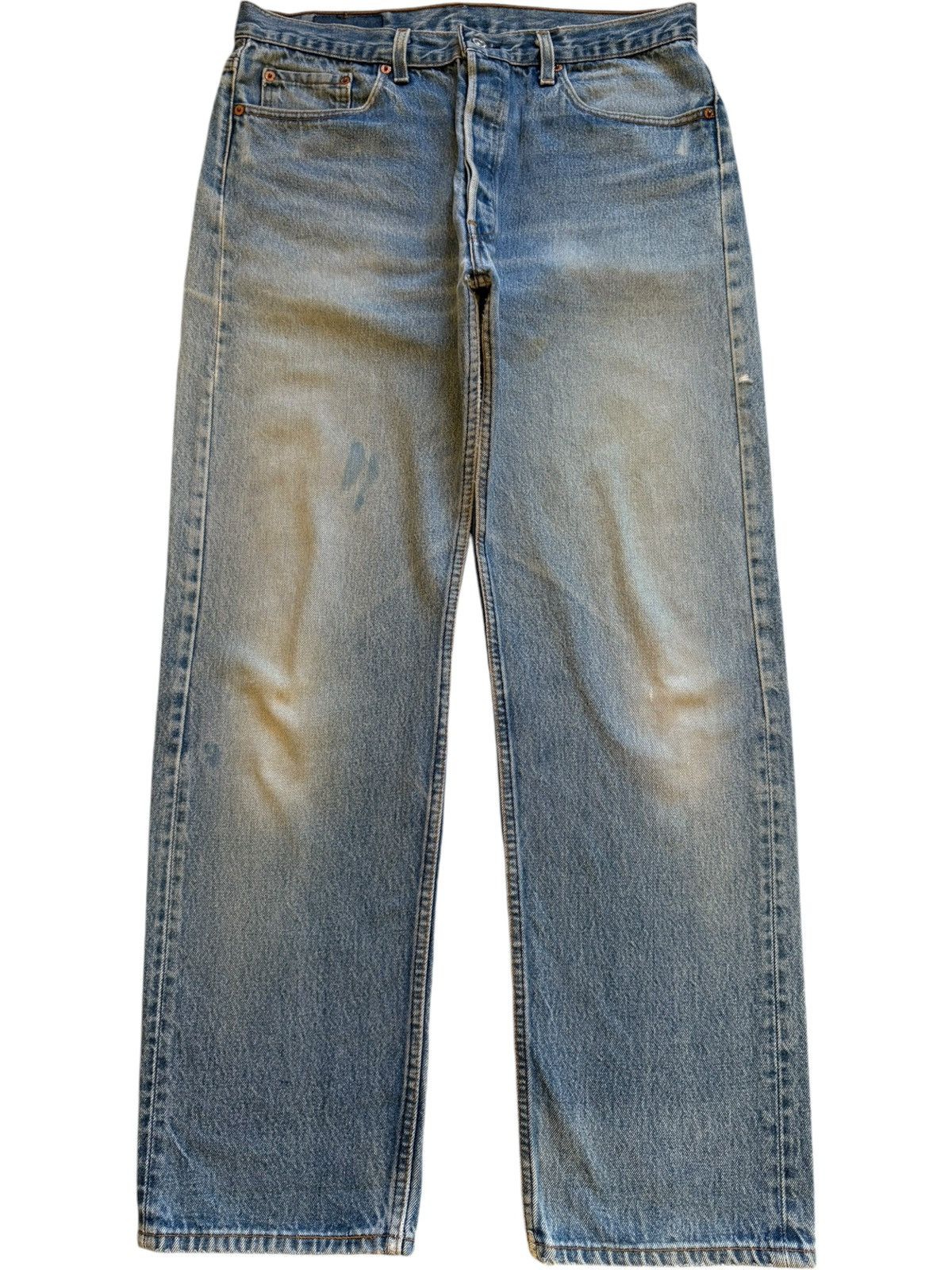 Levi's × Levi's Vintage Clothing Vintage 90s Levis 501 Faded Blue Wash Loose Fit Jeans Size US 35 - 1 Thumbnail