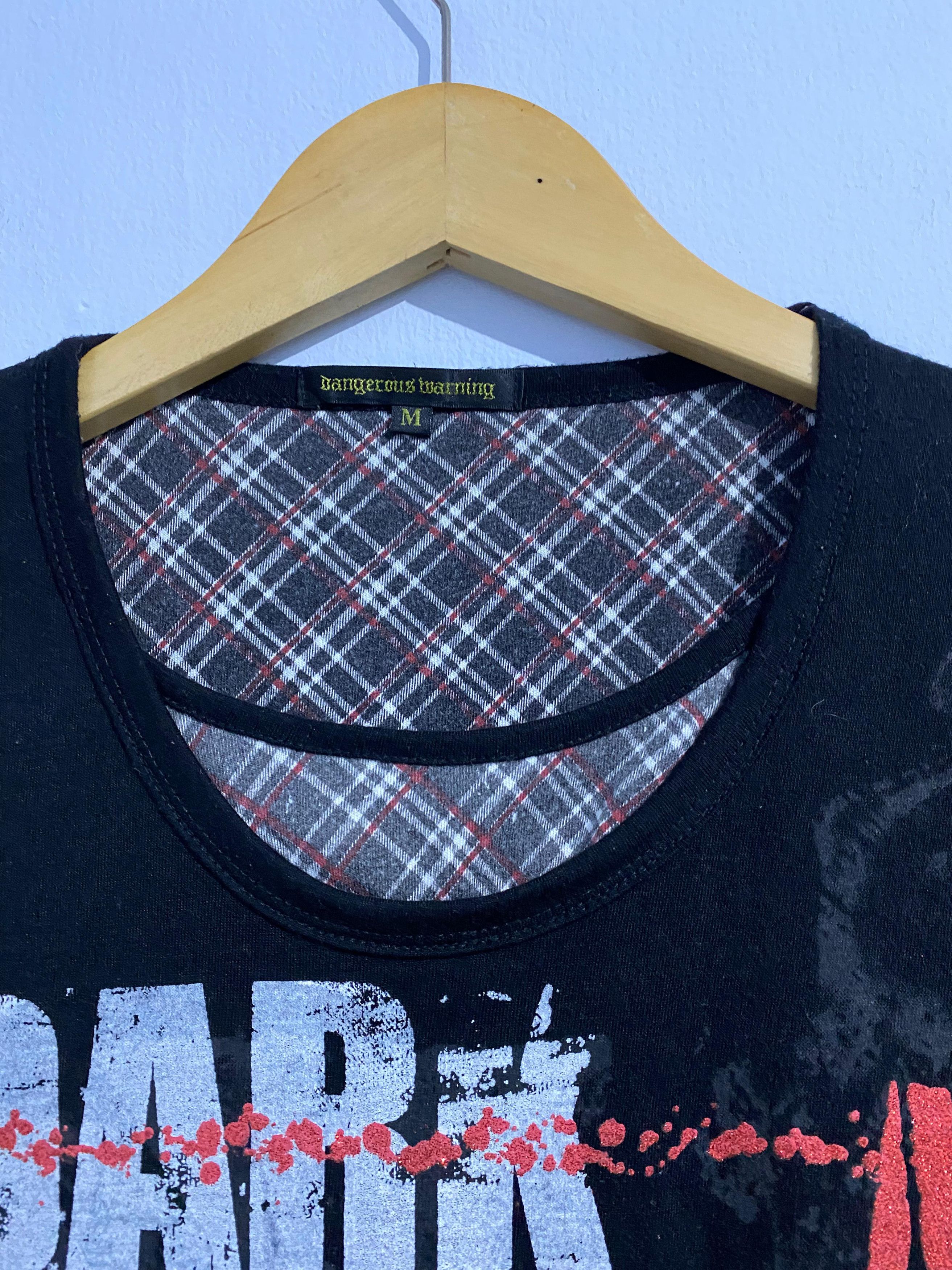 Japanese Brand Japanese Dangerous warning double layer tshirt Size US M / EU 48-50 / 2 - 3 Thumbnail