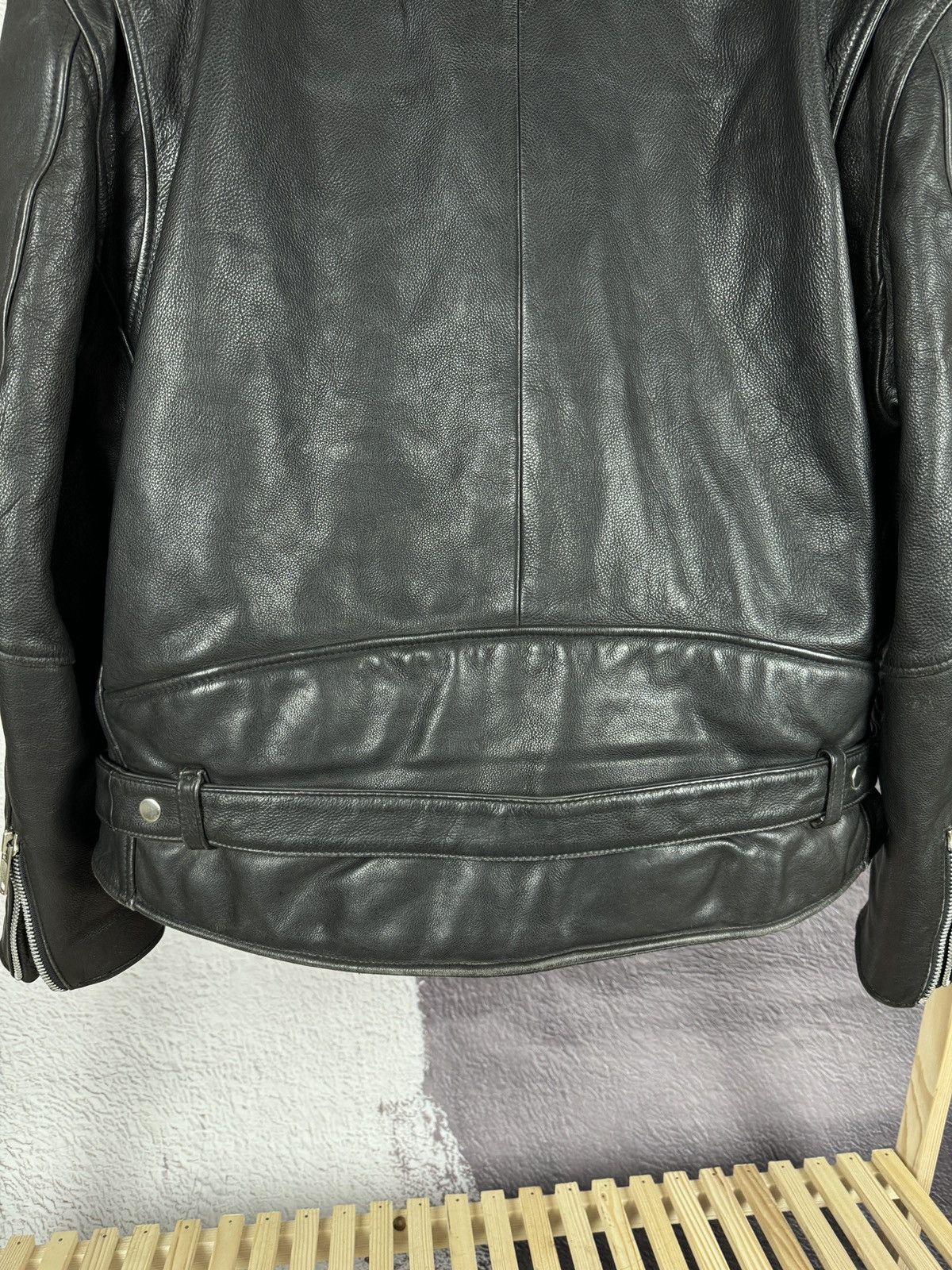 Vintage Mavip Leder Vintage Motorcycle Heavy Leather Black jacket Size US XXL / EU 58 / 5 - 16 Thumbnail