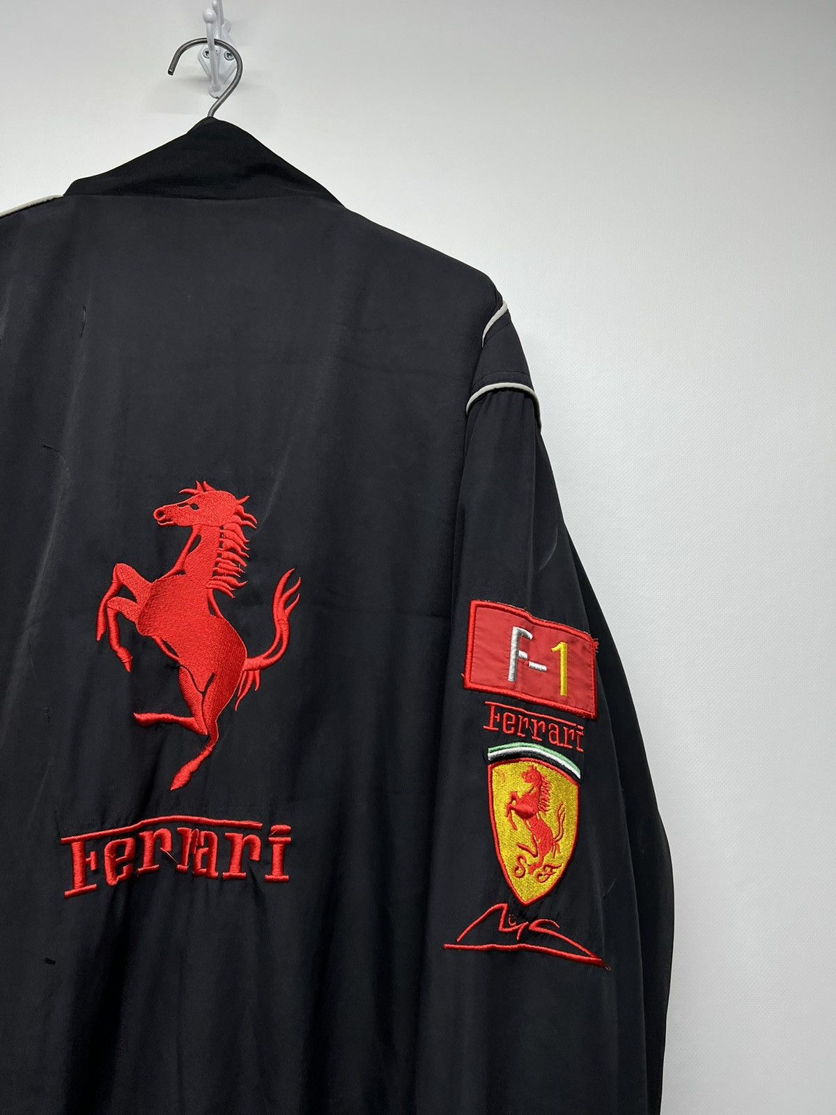 Vintage Y2k Ferrari F1 Faded Nylon Racing Jacket 00’s