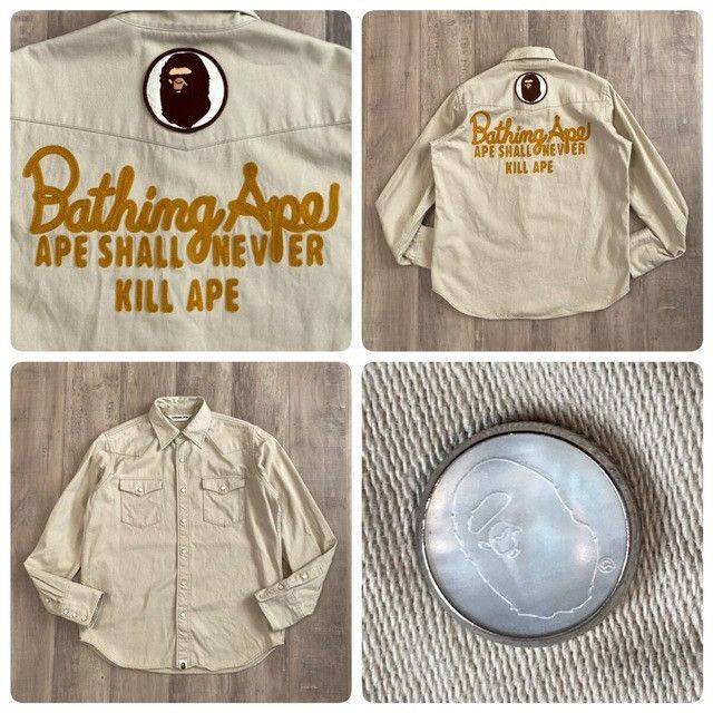 Bape BAPE Champion Embroidered Long Sleeve Shirt a bathing ape Size US S / EU 44-46 / 1 - 1 Thumbnail