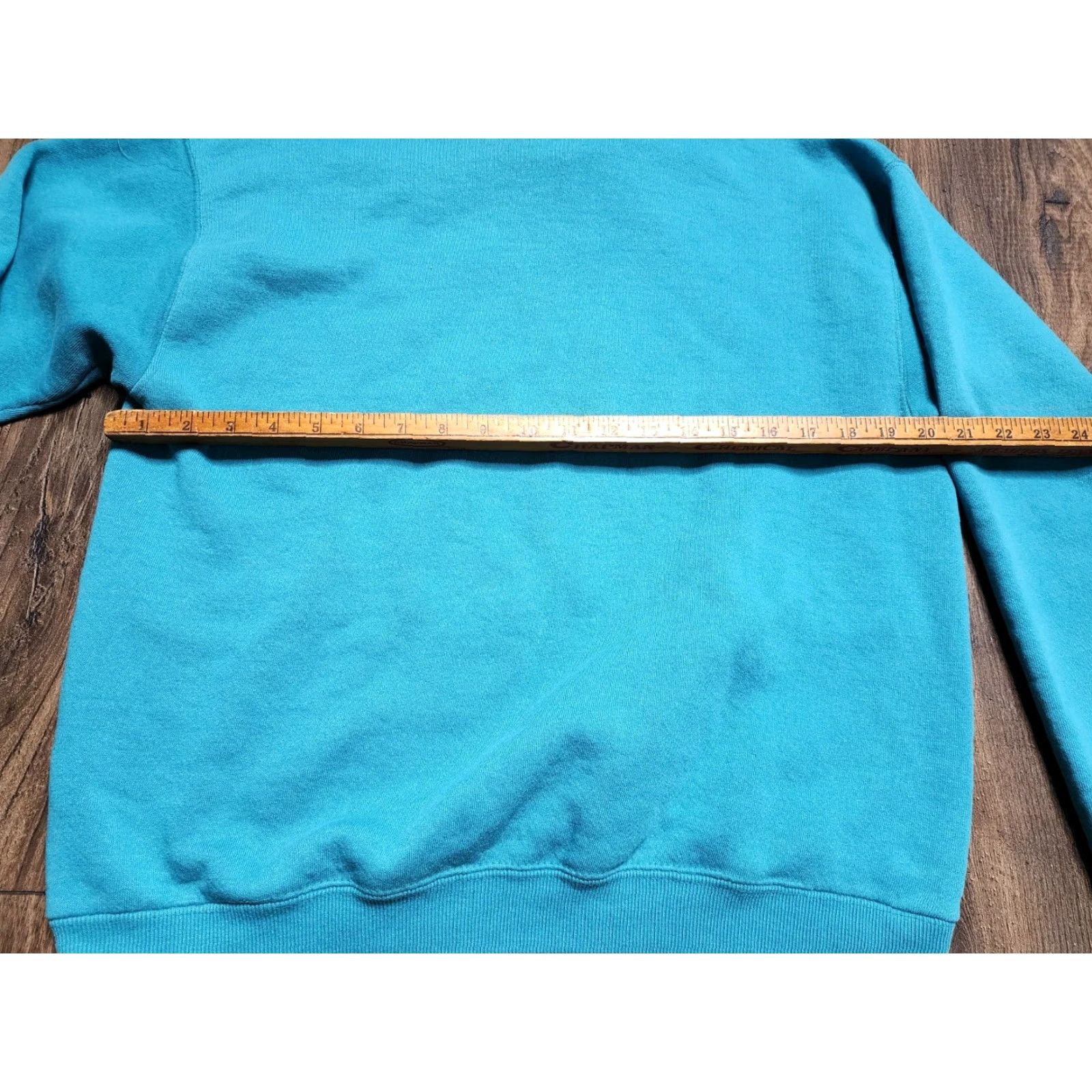 Nutmeg VINTAGE 80s Nutmeg Women's Cotton Blend L Blue Pullover Sweatshirt Cottagecore Size L / US 10 / IT 46 - 4 Thumbnail