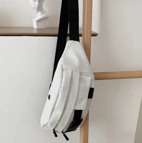 VIBE Waist Shoulder Bag Casual Canvas Harajuku Fanny Pack Size ONE SIZE - 2 Thumbnail