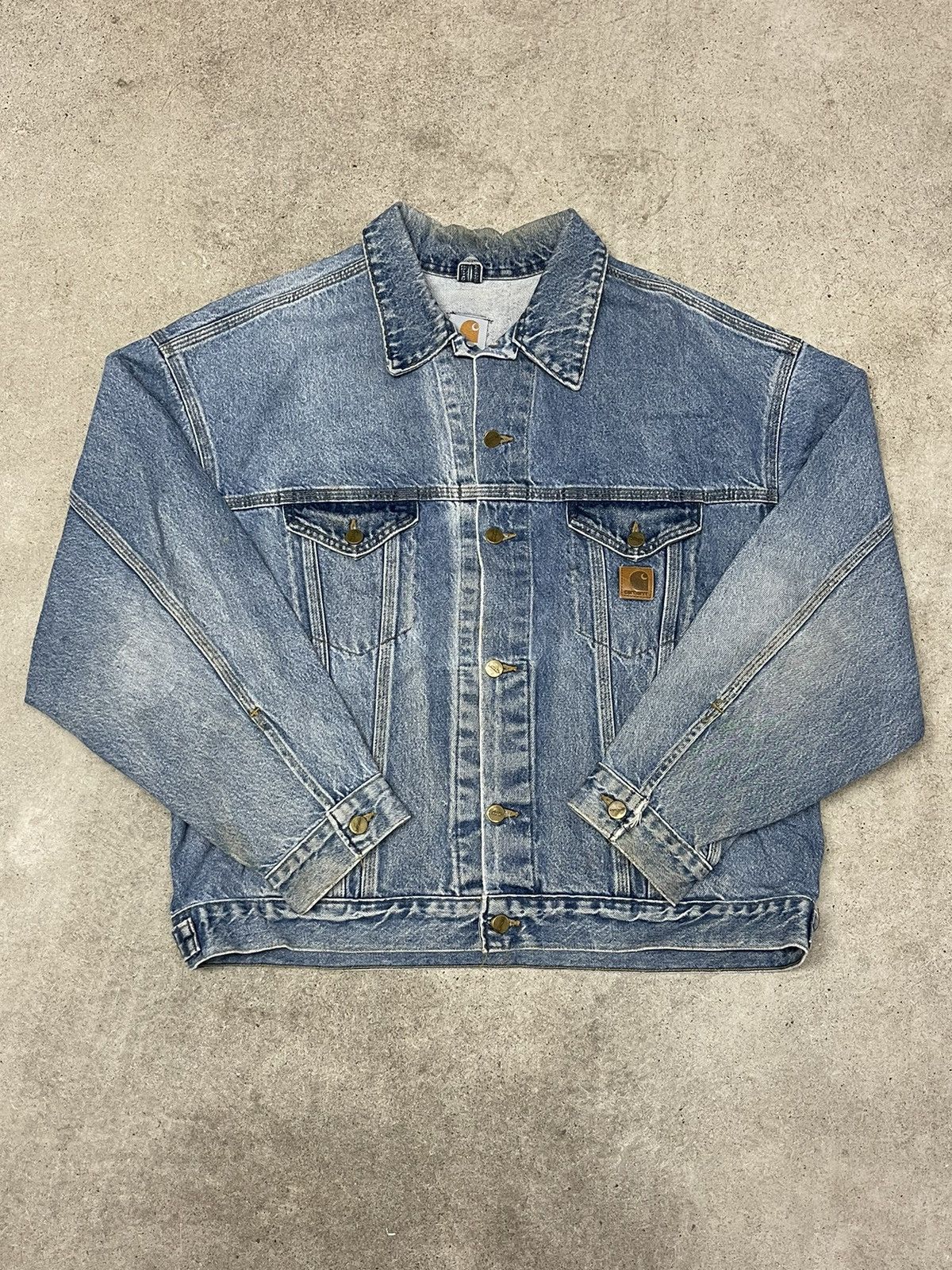 image of 90's Carhartt Denim Trucker Jacket, Men's (Size XL)