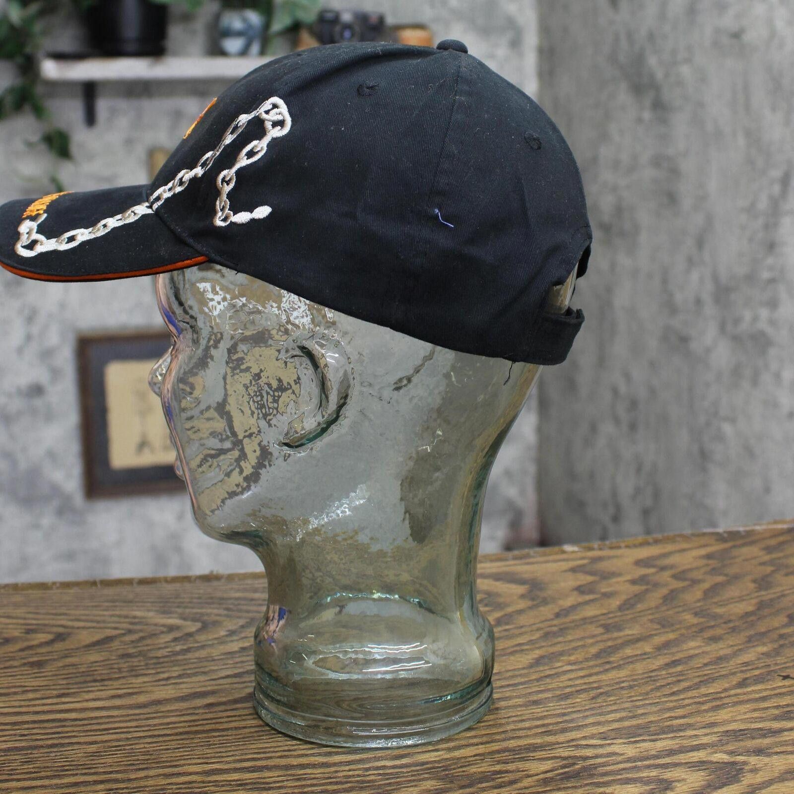 Designer HDS Embroidered Strap Baseball Hat Cap Black / Orange OS Size ONE SIZE - 4 Thumbnail