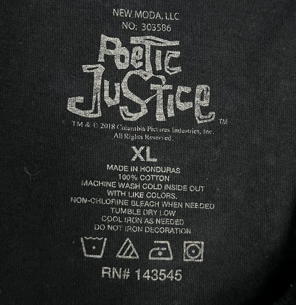 Rap Tees POETIC JUSTICE TUPAC SHAKUR SHIRT Size US XL / EU 56 / 4 - 6 Thumbnail