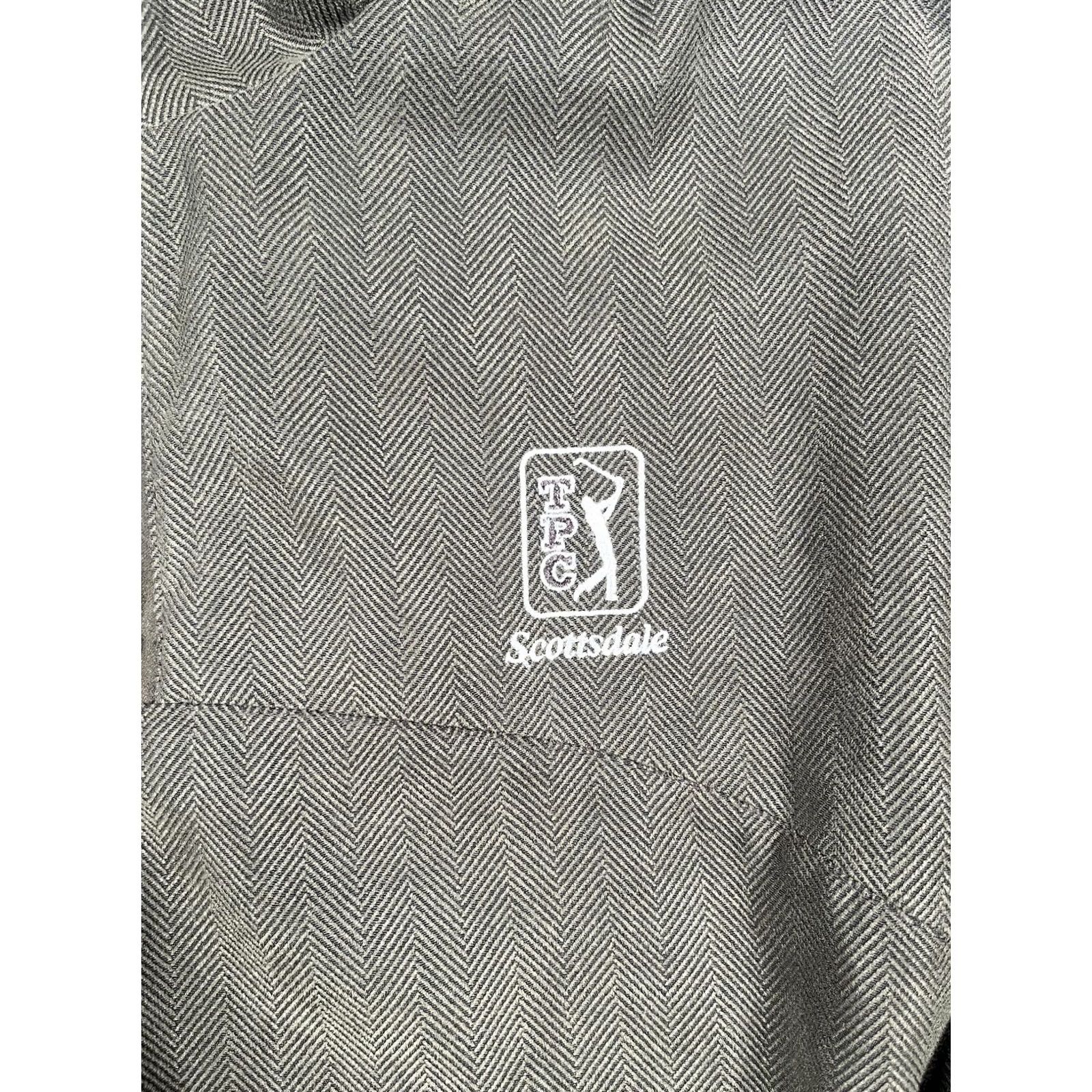 Vintage Zero Restriction Pullover Jacket Mens XL Herringbone Golf TPC Scottsdale USA Brown Size US XL / EU 56 / 4 - 6 Thumbnail