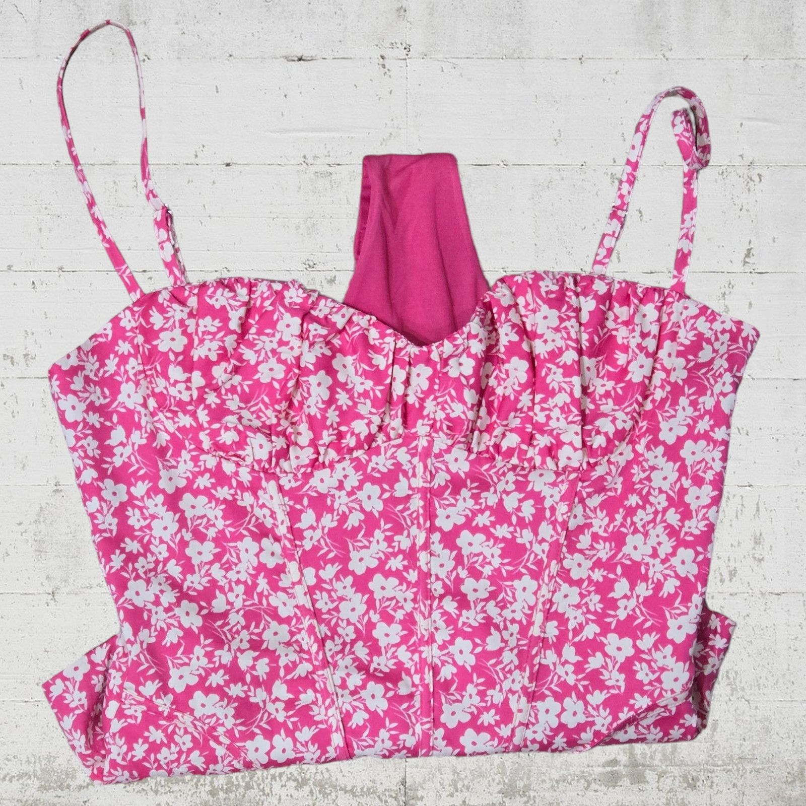 Zara Zara Pink Floral Corset Bodysuit Size Small Size S / US 4 / IT 40 - 7 Thumbnail