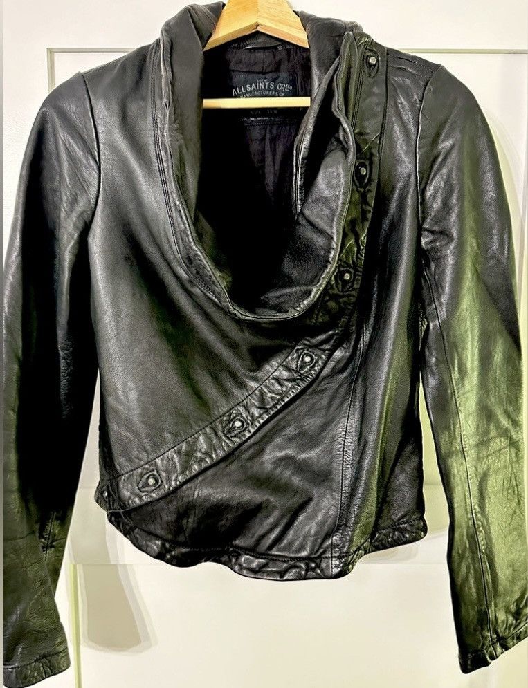 Allsaints ALLSAINTS asymmetrical leather jacket Size M / US 6-8 / IT 42-44 - 1 Thumbnail