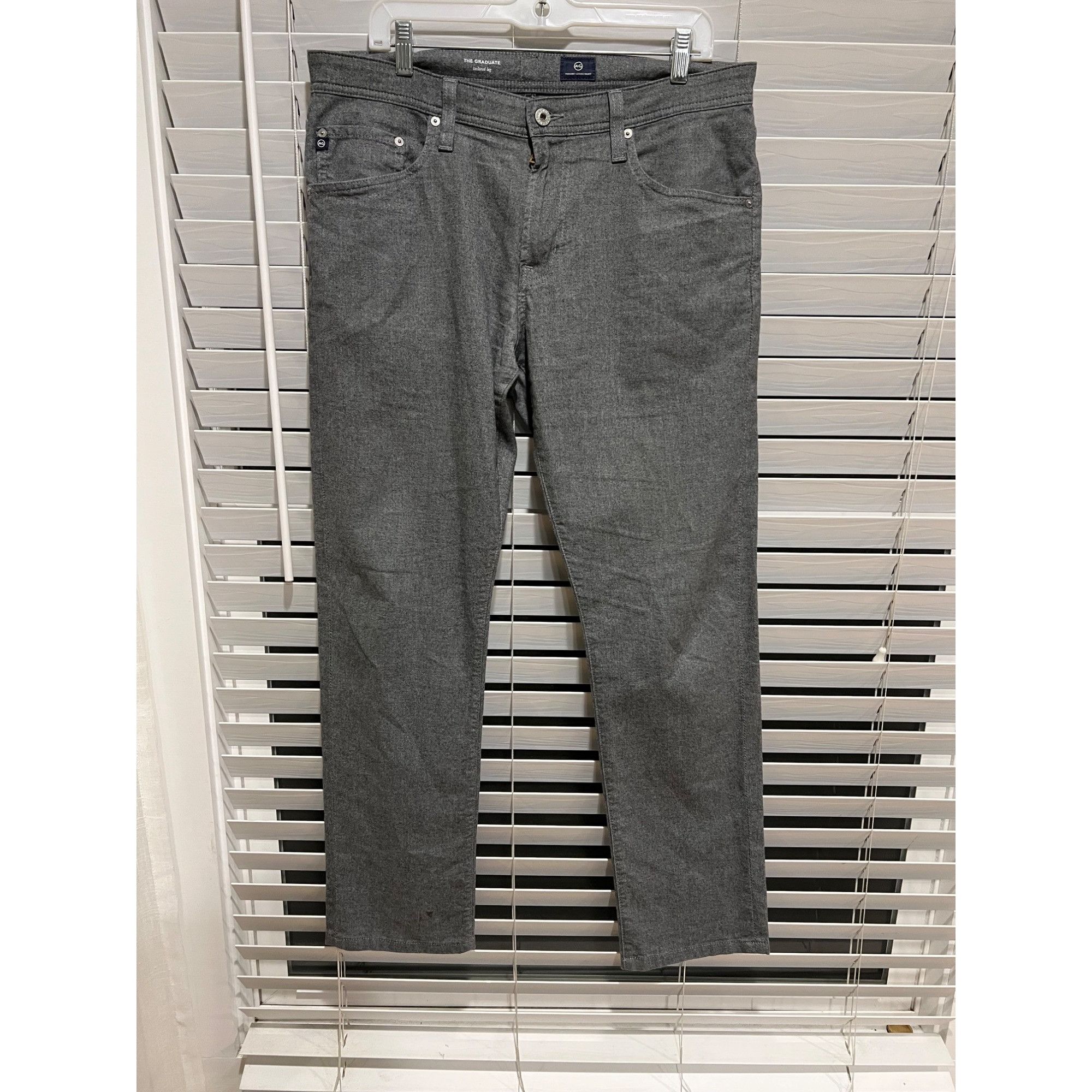 AG Adriano Goldschmied AG Adriano Goldschmied The Graduate Gray Chinos - Size 34x34 Size US 34 / EU 50 - 1 Thumbnail