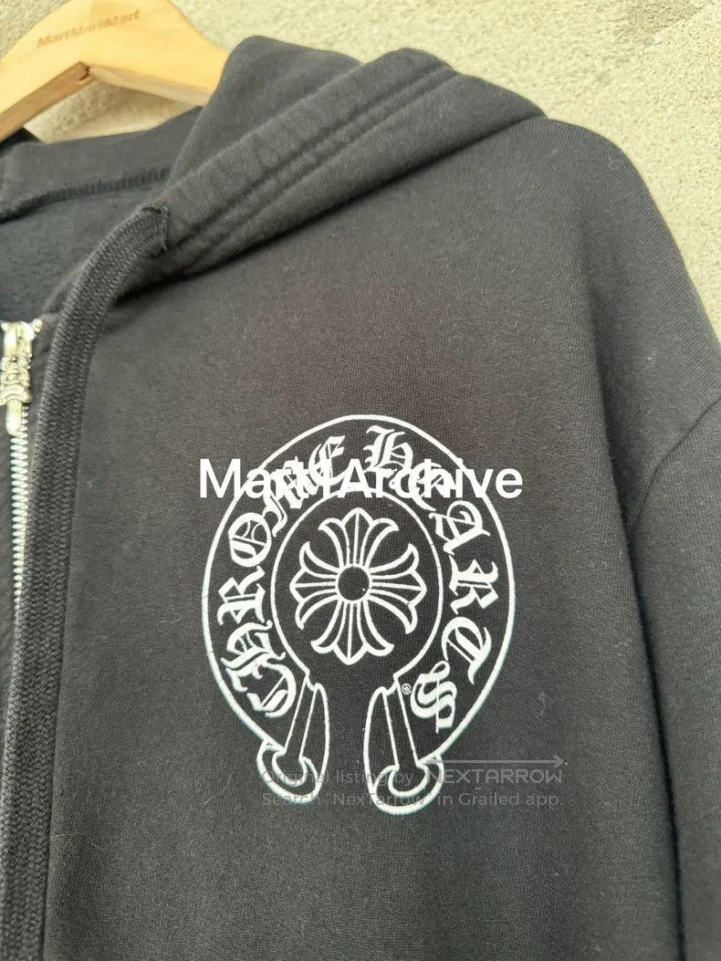 Chrome Hearts CHROME HEARTS Horseshoe Zip-up Hoodie Sweatshirt Size US L / EU 52-54 / 3 - 3 Thumbnail
