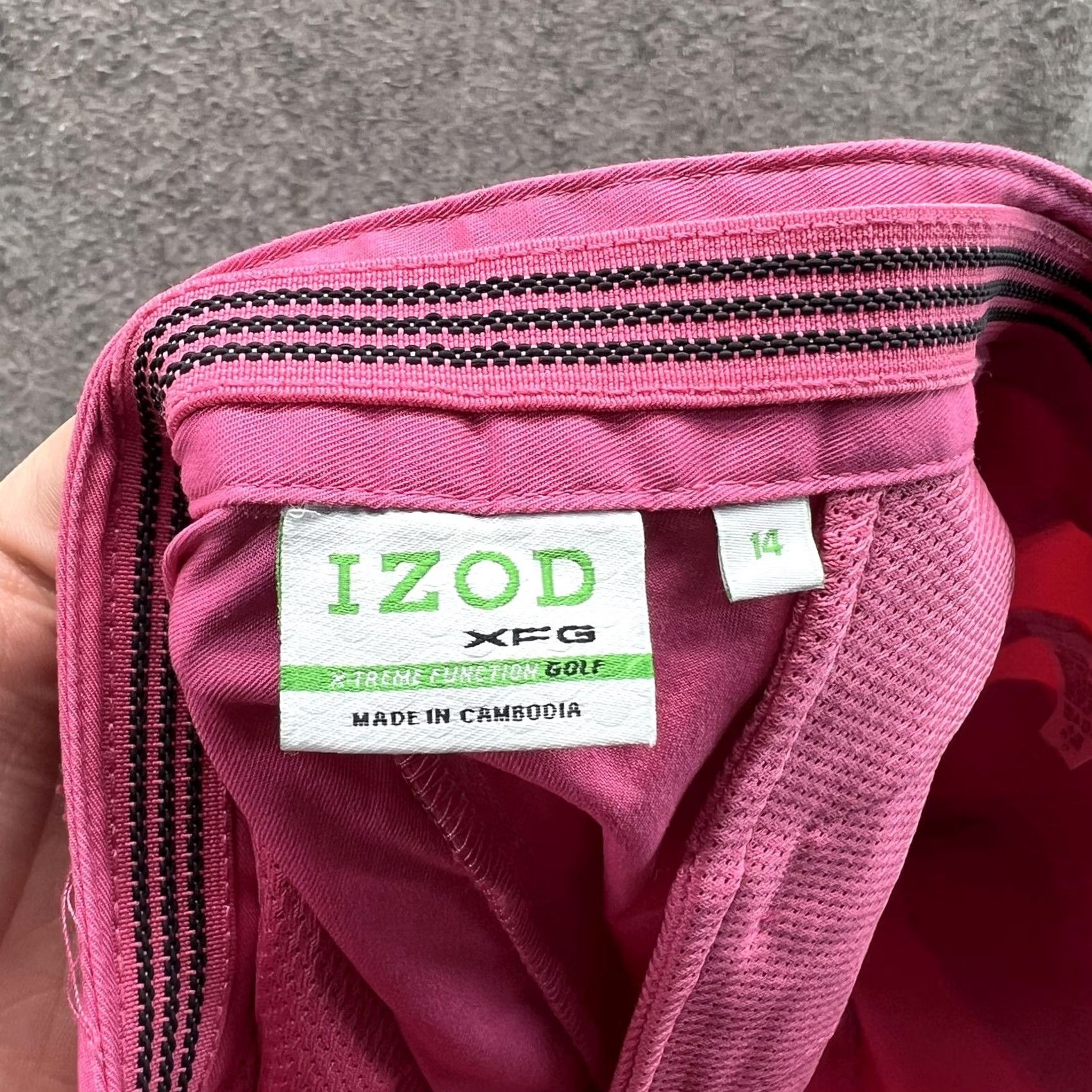 Izod Izod XFG Shorts Womens 14 Pink Golf Chino Stretch Flat Front Pockets Casual Size 36" / US 14 / IT 50 - 3 Thumbnail