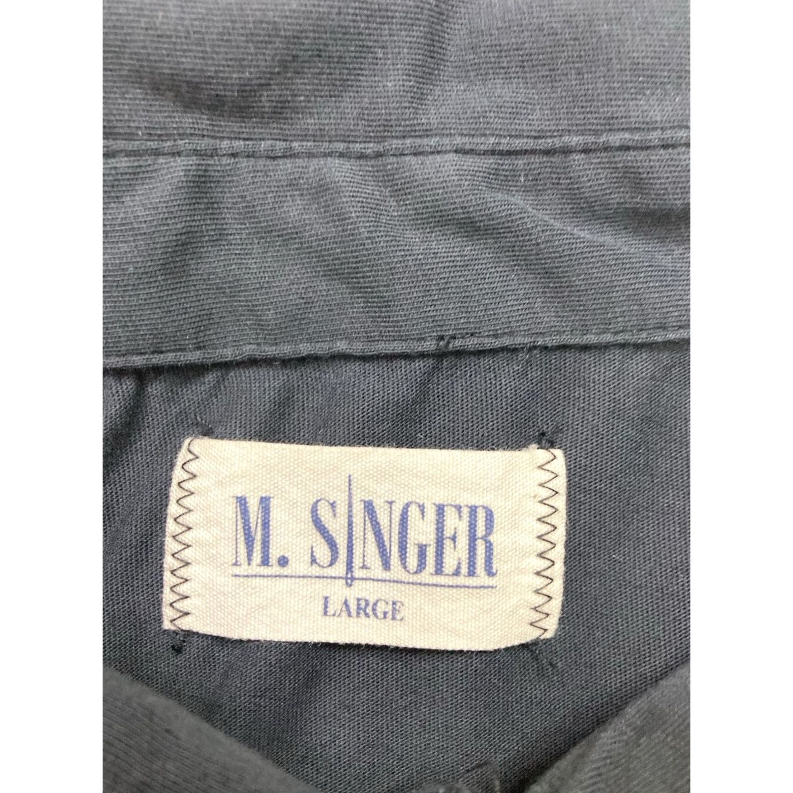Vintage M Singer Polo Shirt Men Large Black Short Sleeve Pocket Shirt Size US L / EU 52-54 / 3 - 4 Thumbnail