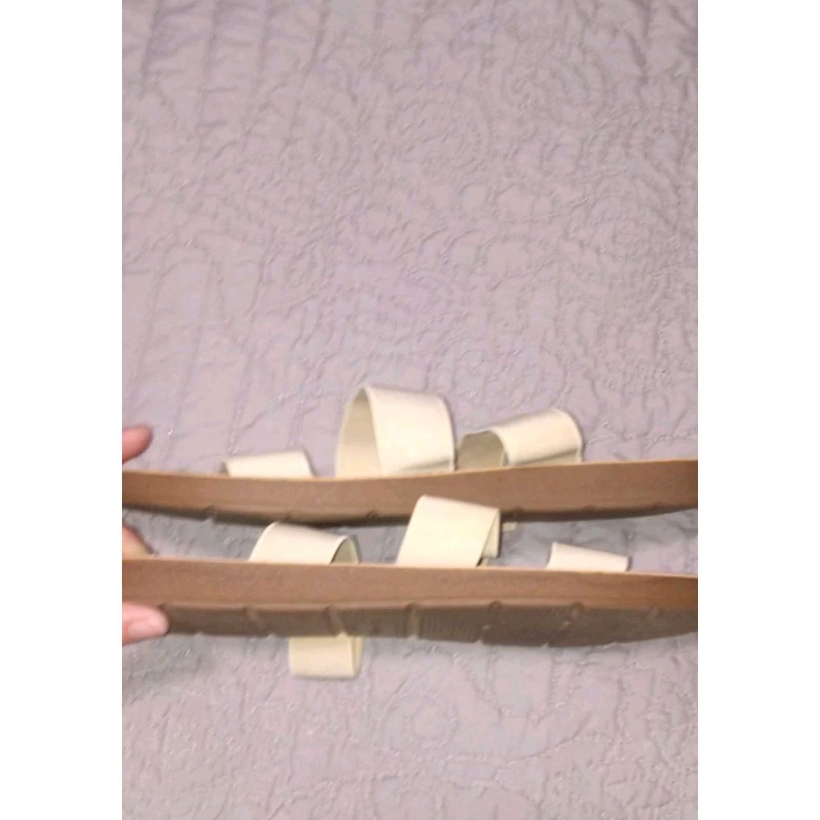 ALOHAS VINTAGE Women’s ALOHA MAUI ISLAND Stretch Sandals Slide Beige 10M Womens Size US 10 / IT 40 - 7 Thumbnail