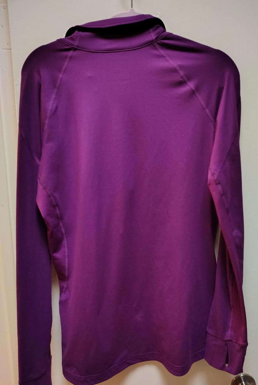 Adidas Adidas Women's Purple Zip-Up Performance Pullover Size L / US 10 / IT 46 - 2 Thumbnail