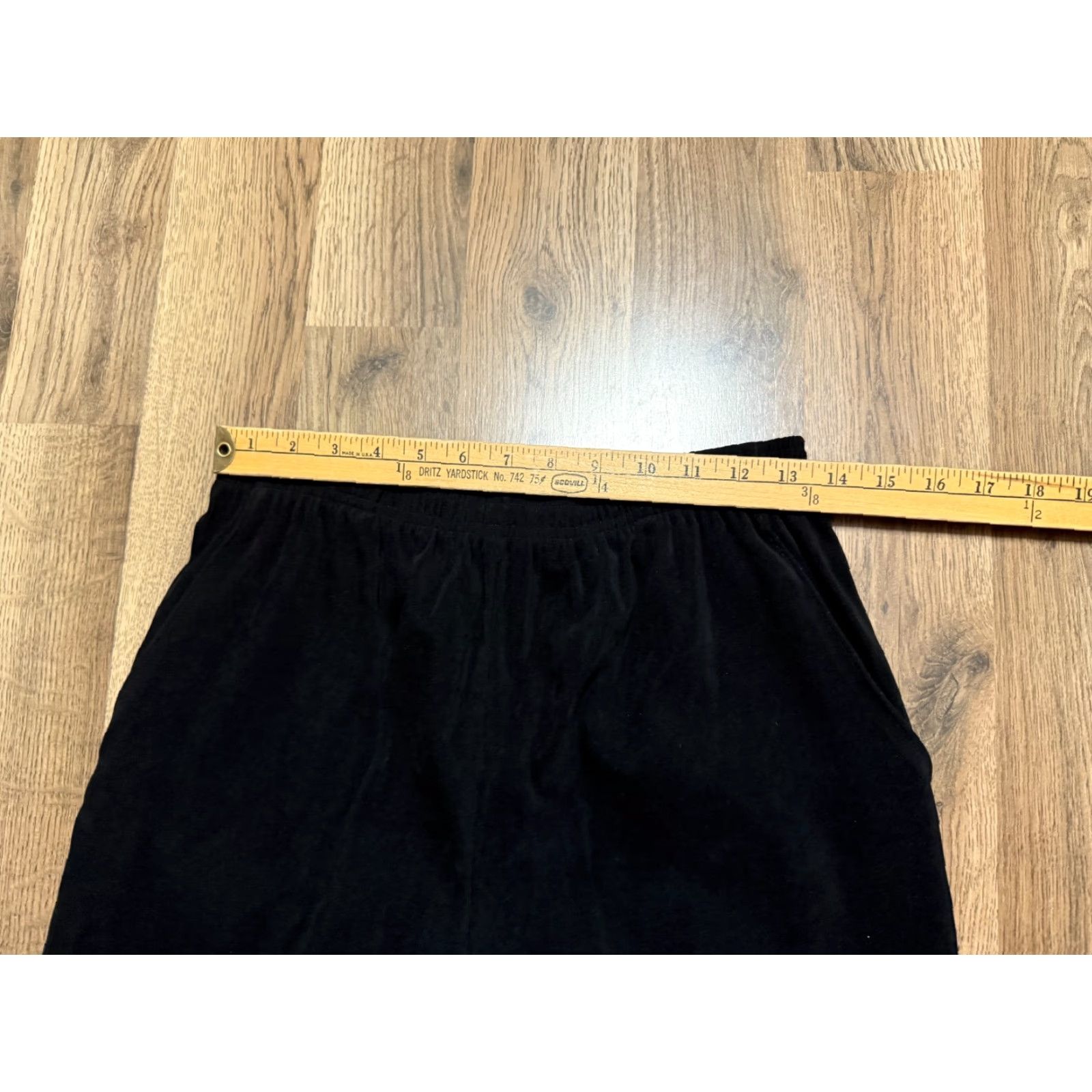 Vintage Briggs Pants, Women's Size 10 Petite Black Straight Leg Pull On Size 32" / US 10 / IT 46 - 6 Thumbnail