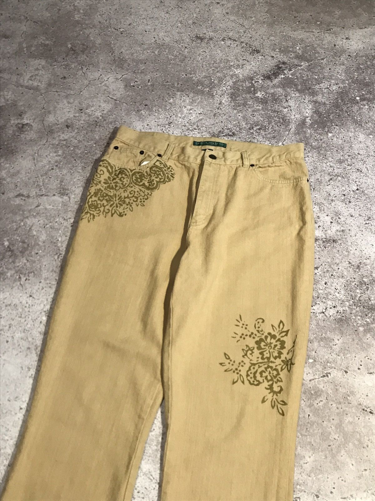 Polo Ralph Lauren × RRL Ralph Lauren × Vintage Vintage 90s Jeans Polo Ralph Lauren Flared Graphic Print Size 34" / US 12 / IT 48 - 4 Thumbnail