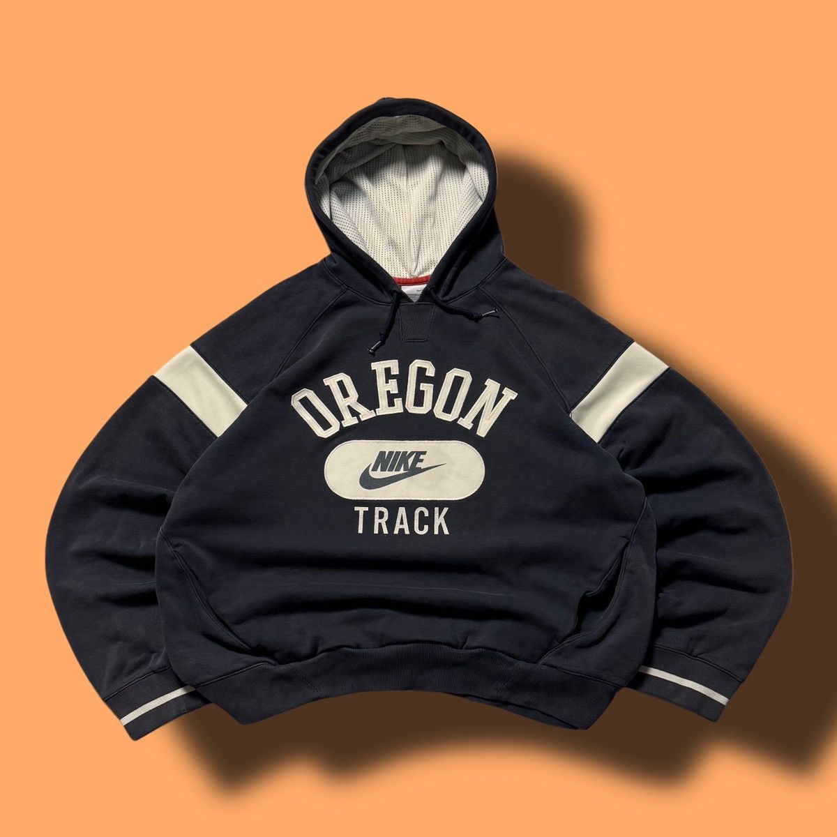 Nike × Vintage 00s Nike Vintage Big Logo Oversize Oregon Hoodie Y2K Size US L / EU 52-54 / 3 - 1 Thumbnail