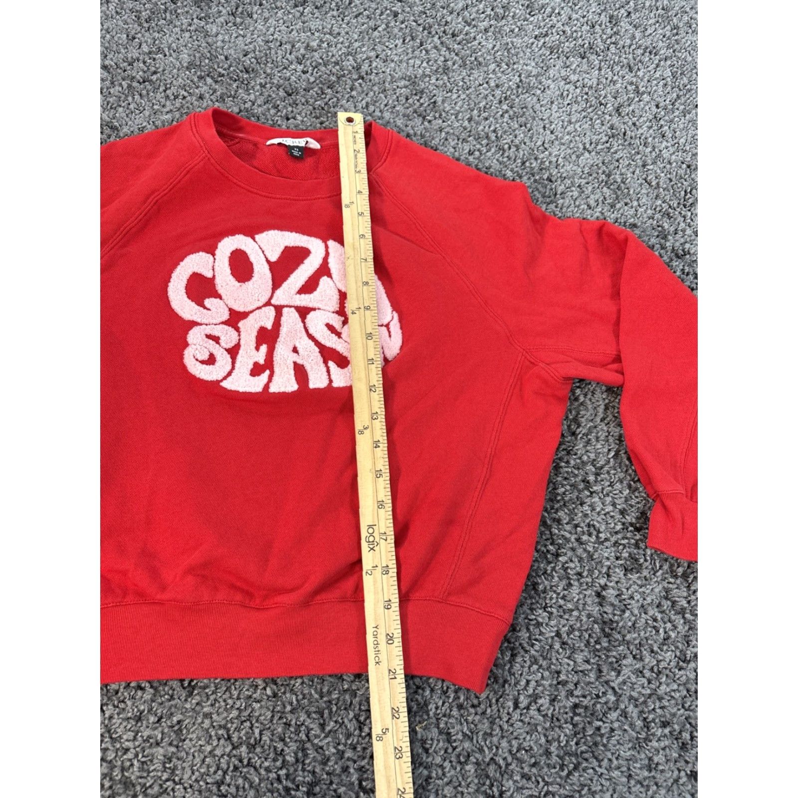 J.Crew J. Crew Sweatshirt Raglan Sleeve Graphic Print Red XS Womens Pullover Crew Neck Logo Cozy Season Fall Winter Activewear Casual Size XS / US 0-2 / IT 36-38 - 2 Thumbnail