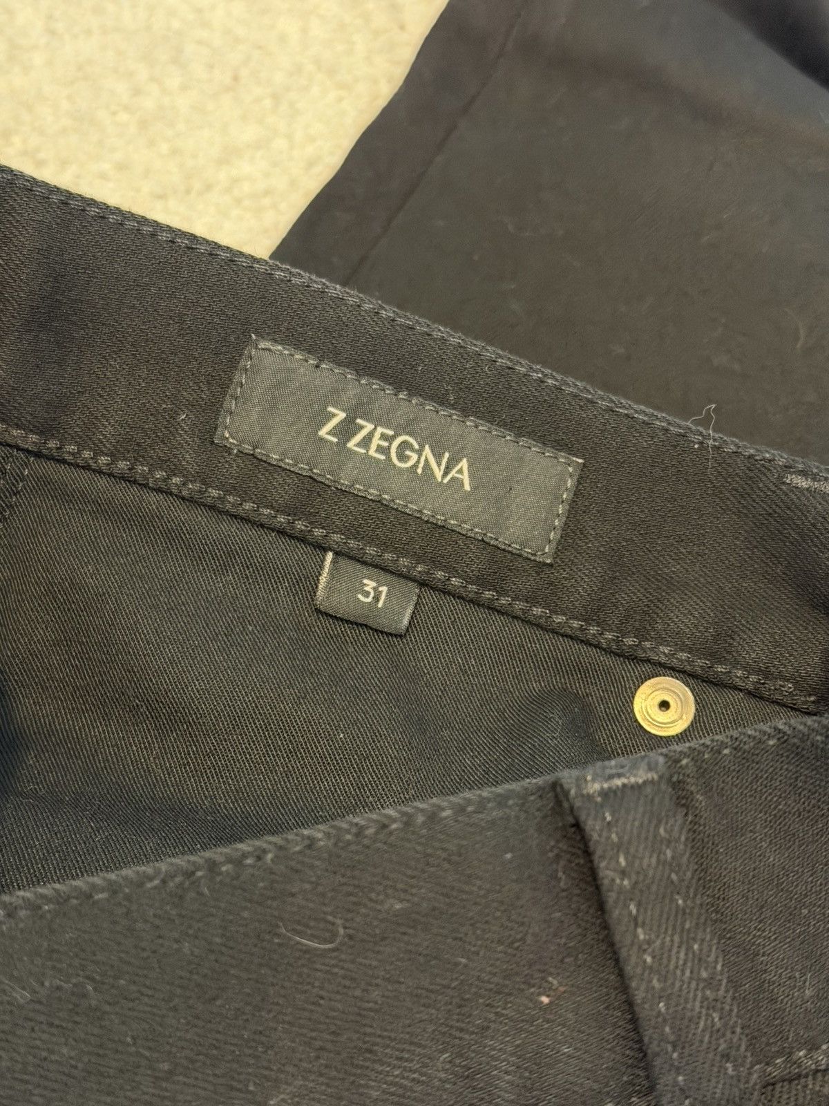 Z Zegna Zegna Black Skinny Fit Jeans Size US 31 - 5 Thumbnail