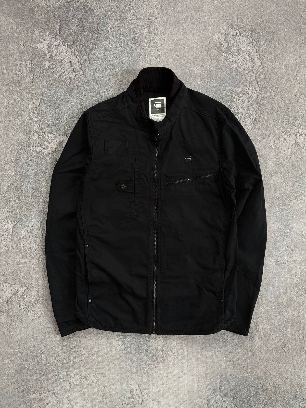 G-Star G-Star Raw Jacket Hamzer Biker Overshirt Cargo Zip Pockets Size US M / EU 48-50 / 2 - 1 Thumbnail