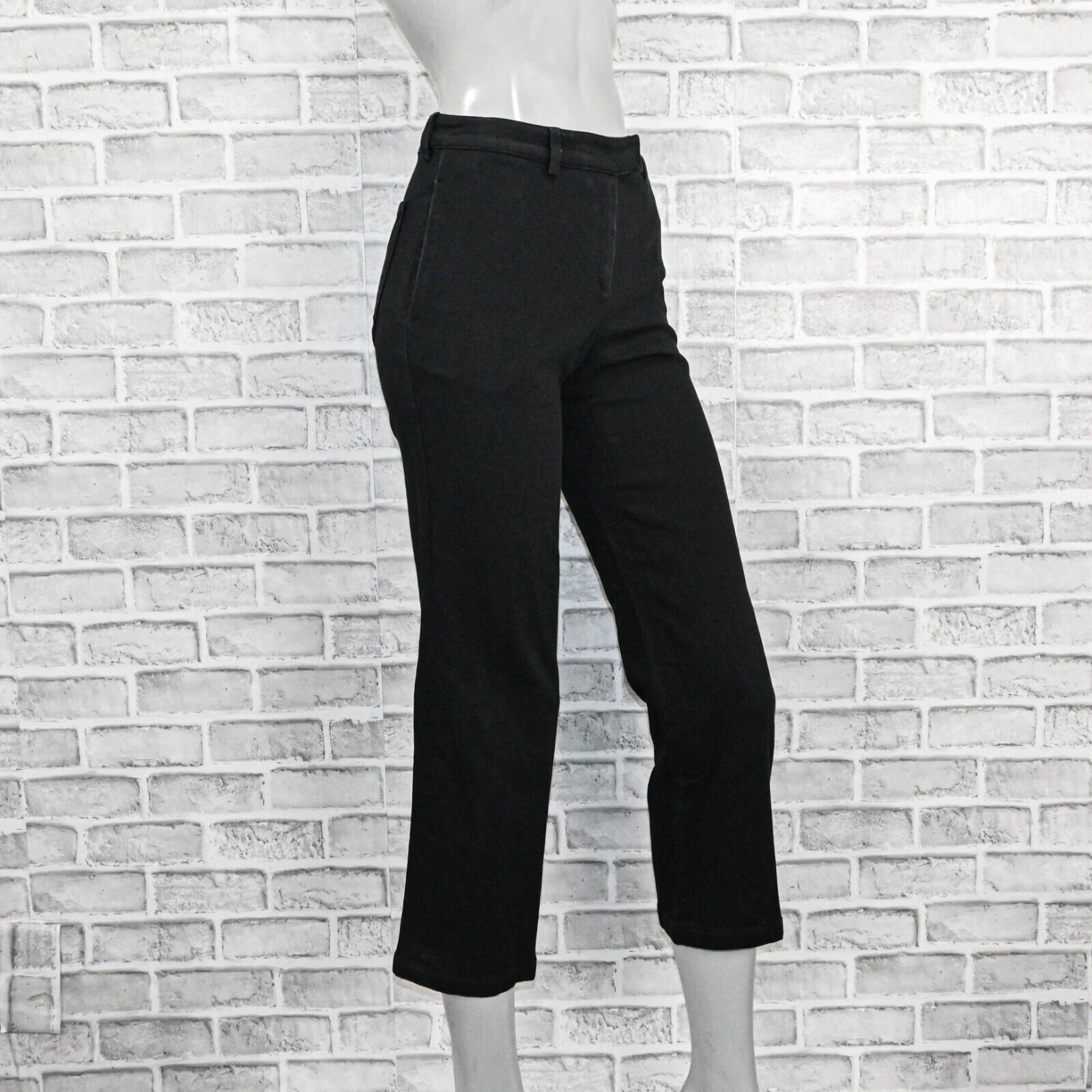 A.P.C. A.P.C. Women's Ribbed ankle crop pants in black cotton Size 24" / US 00 / IT 34 - 3 Thumbnail