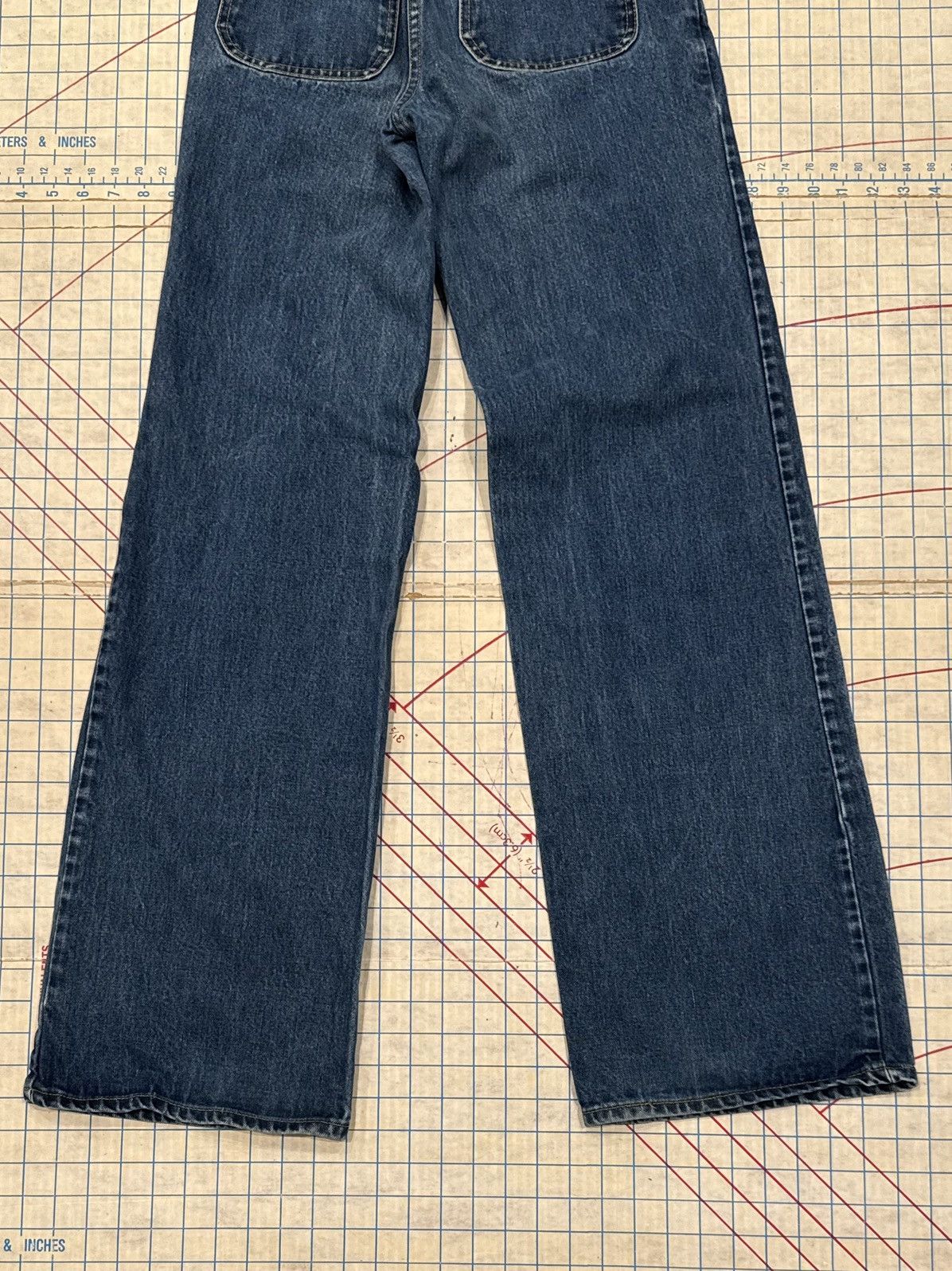 Vintage Vintage Seafarer 70’s Flair Wide Leg Jeans tagged 29 Blue Size US 29 - 13 Thumbnail