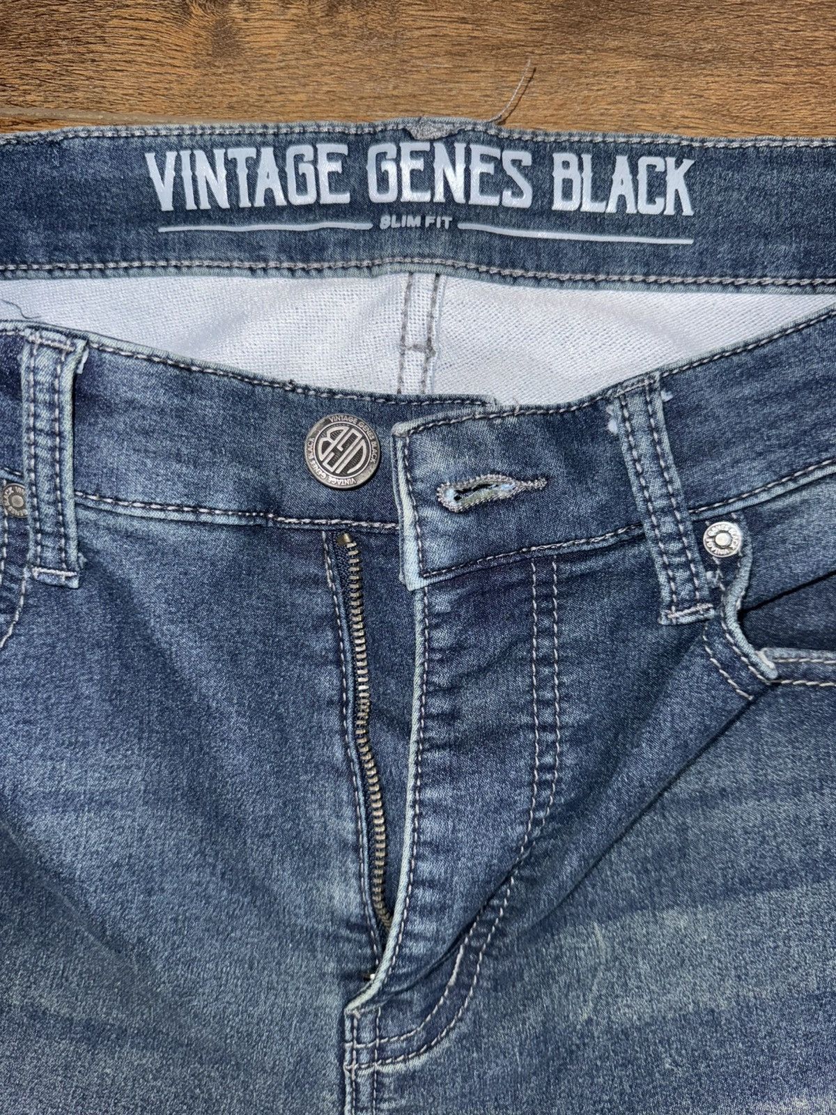 Other Vintage Genes Black Slim Fit Blue Jeans – Men’s Size US 32 / EU 48 - 5 Thumbnail