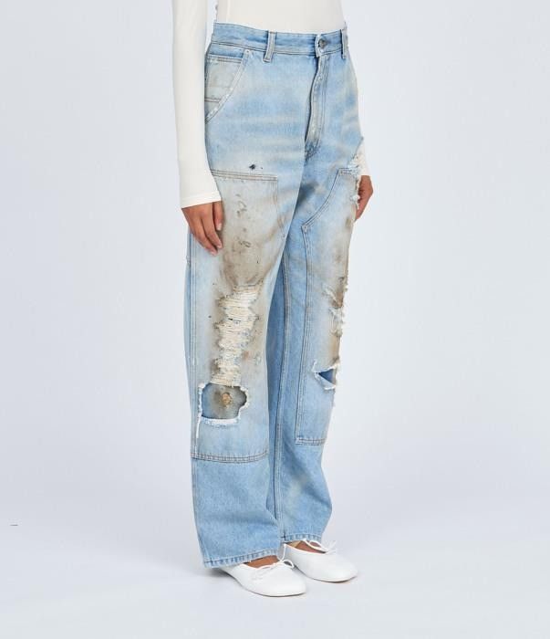 Maison Margiela o1bcso1str0526 MM6 Jeans in Medium Blue Size 28" / US 6 / IT 42 - 2 Thumbnail