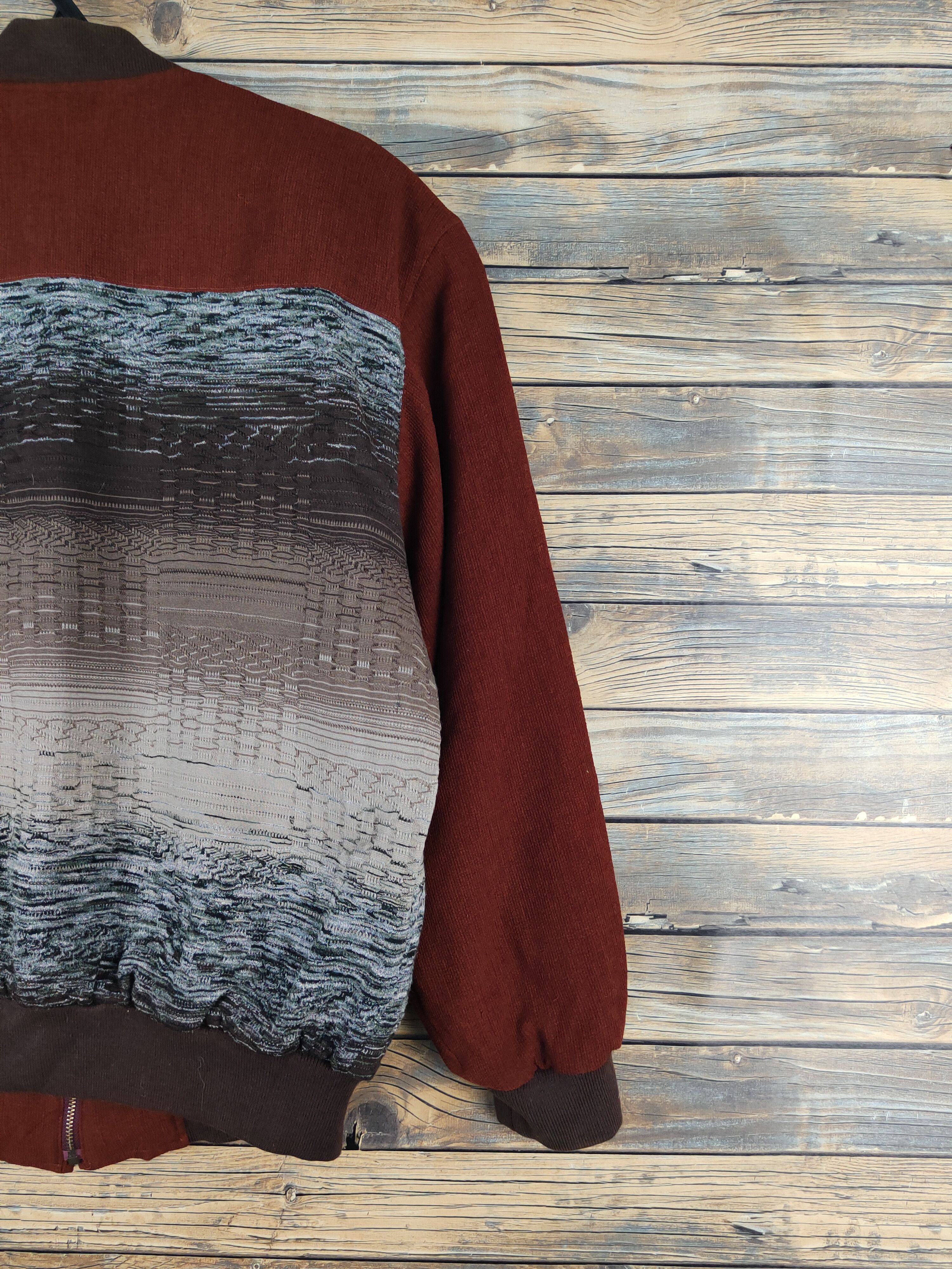 Japanese Brand Prio Alegre Dark Brown Sweater #W2054 Size US XL / EU 56 / 4 - 9 Thumbnail