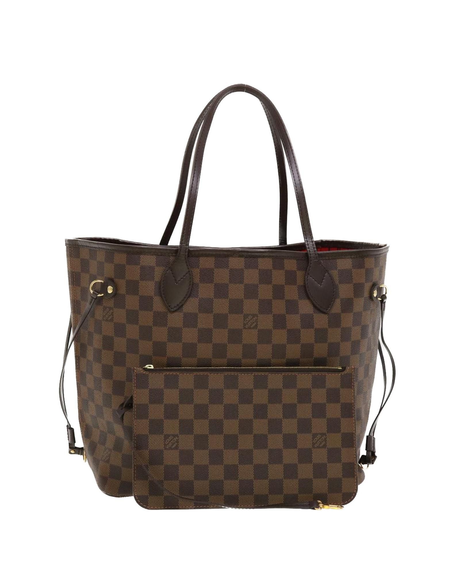 image of Louis Vuitton Classic Damier Ebene Tote Bag in Damie Ebene, Women's