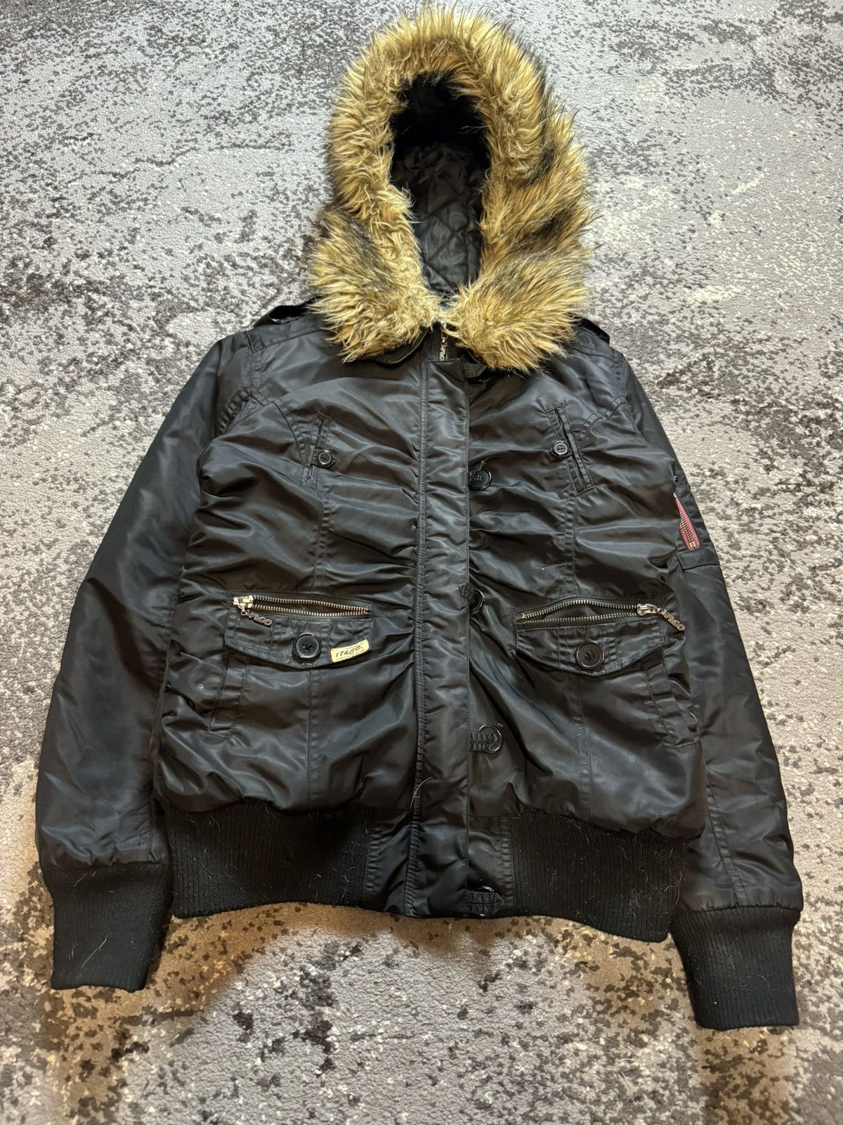 If Six Was Nine × Vintage Vintage Y2K XOXO Bomber Fuzzy Fur Opiuk Owens Style Bomber Size US S / EU 44-46 / 1 - 8 Thumbnail