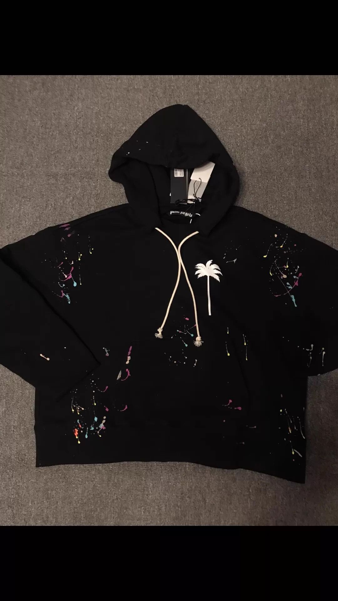 Palm Angels Palm Angels Paint Splatter Hoodie Palm Tree L Size US L / EU 52-54 / 3 - 3 Thumbnail