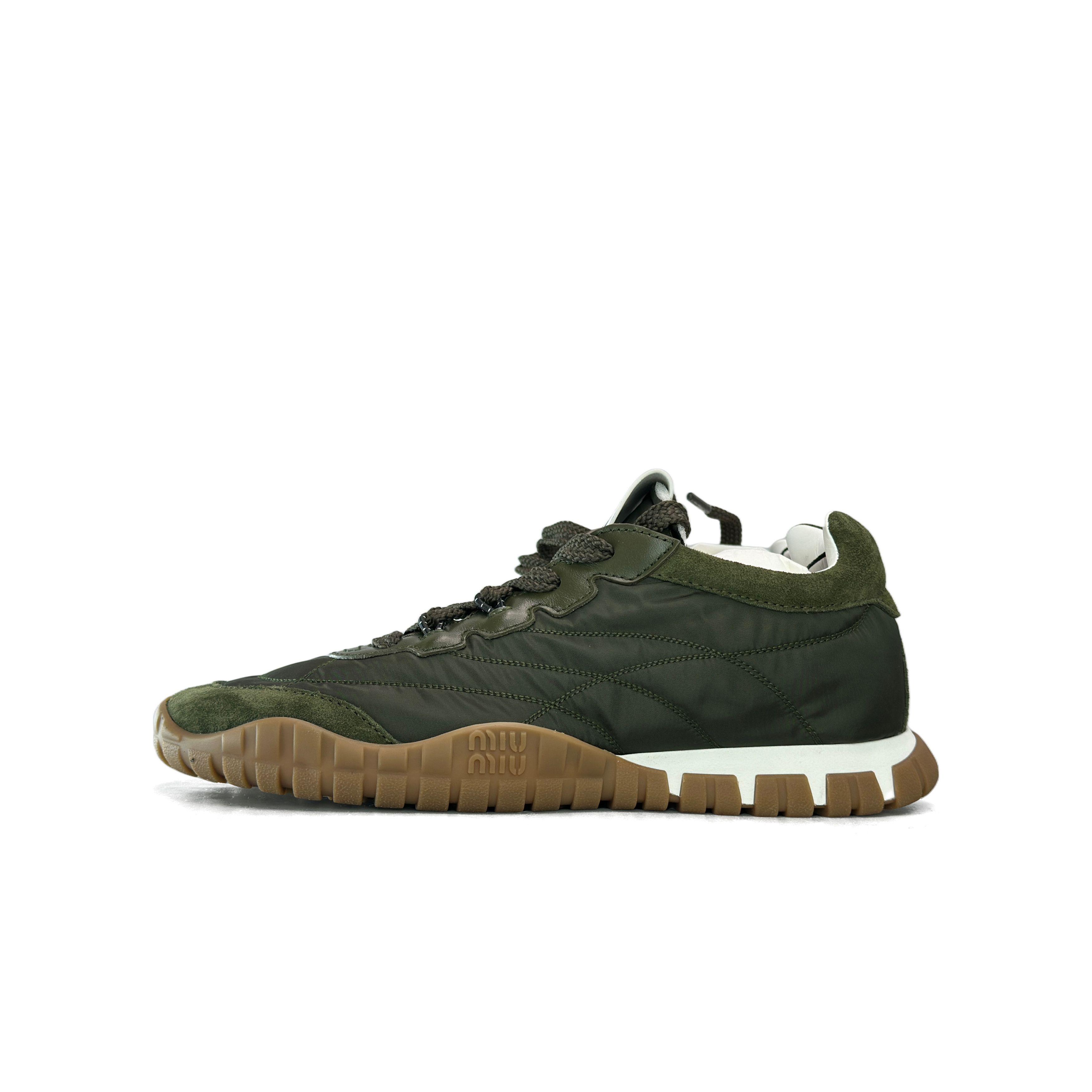 Miu Miu Miu Miu Green Low-Top Sneakers Size 38 Size US 8 / IT 38 - 1 Thumbnail