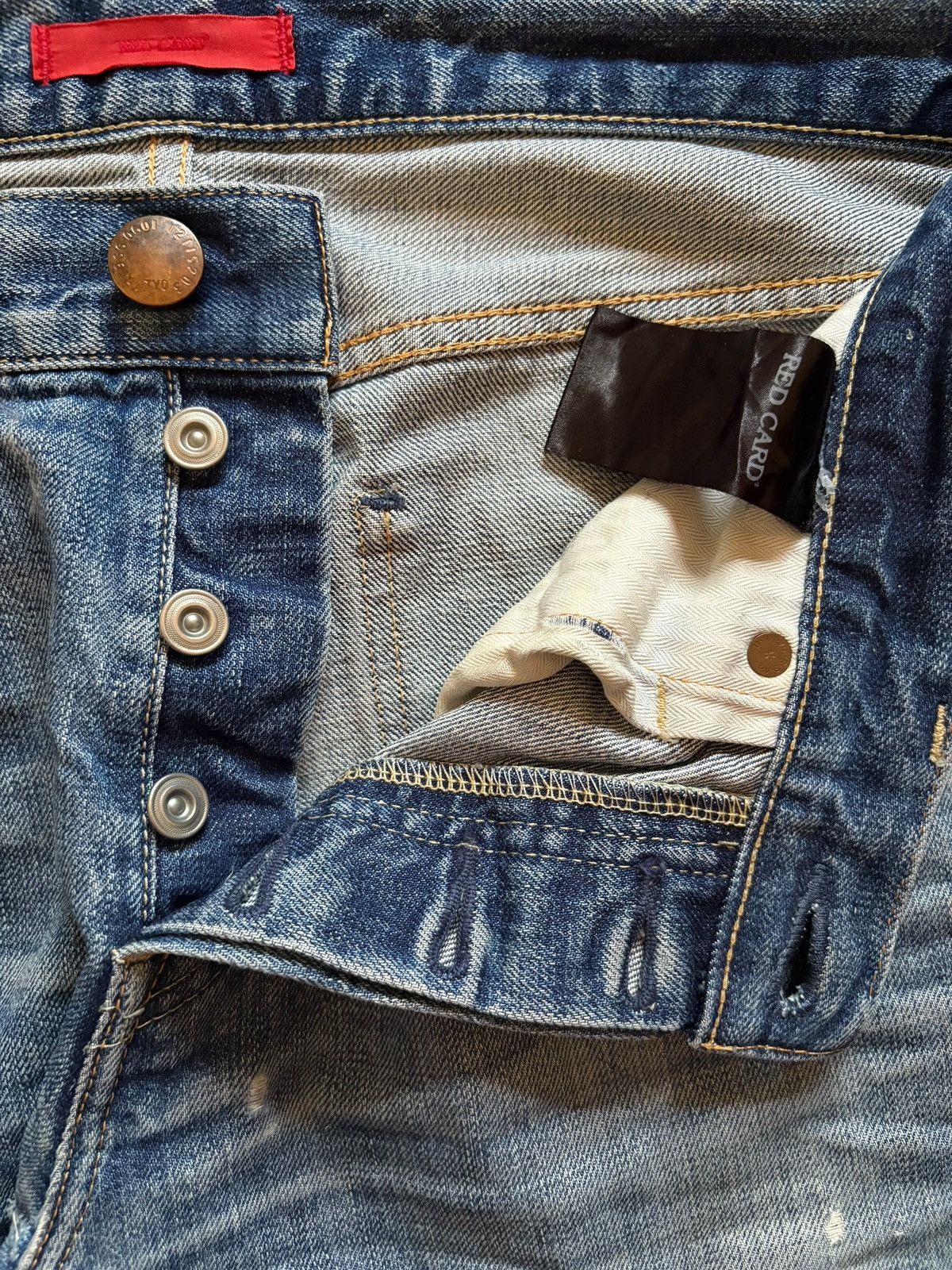 Japanese Brand Vintage Japanese Brand Faded Wash Ripped Loose Jeans Size US 32 / EU 48 - 3 Thumbnail