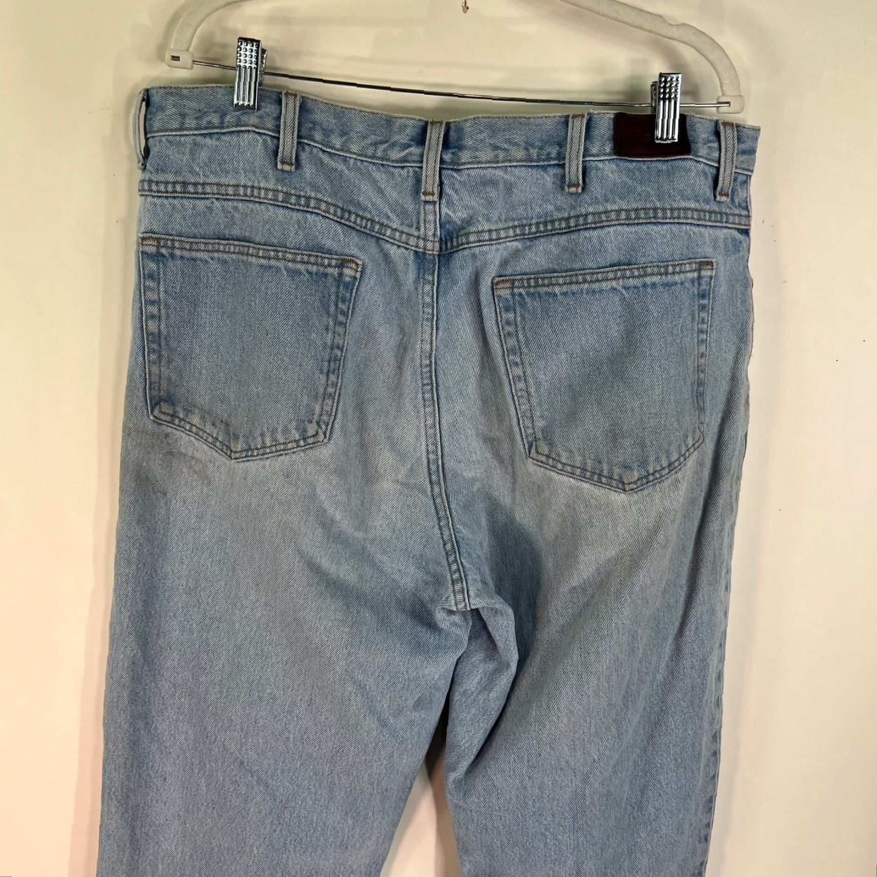 Vintage VINTAGE L.L. Bean Jeans Mens 38x34 Straight Blue Denim Relaxed Distressed Classic Size US 38 / EU 54 - 4 Thumbnail