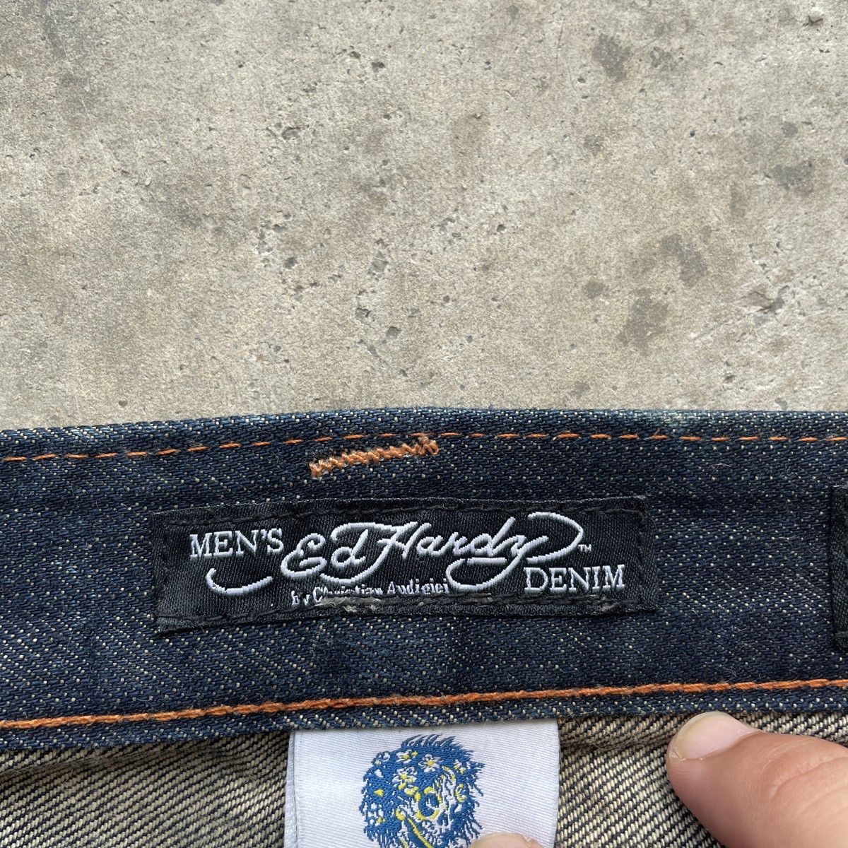 Christian Audigier Vintage Ed Hardy BAGGY “Death Before Dishonor” Jeans Pants Size US 36 / EU 52 - 7 Thumbnail
